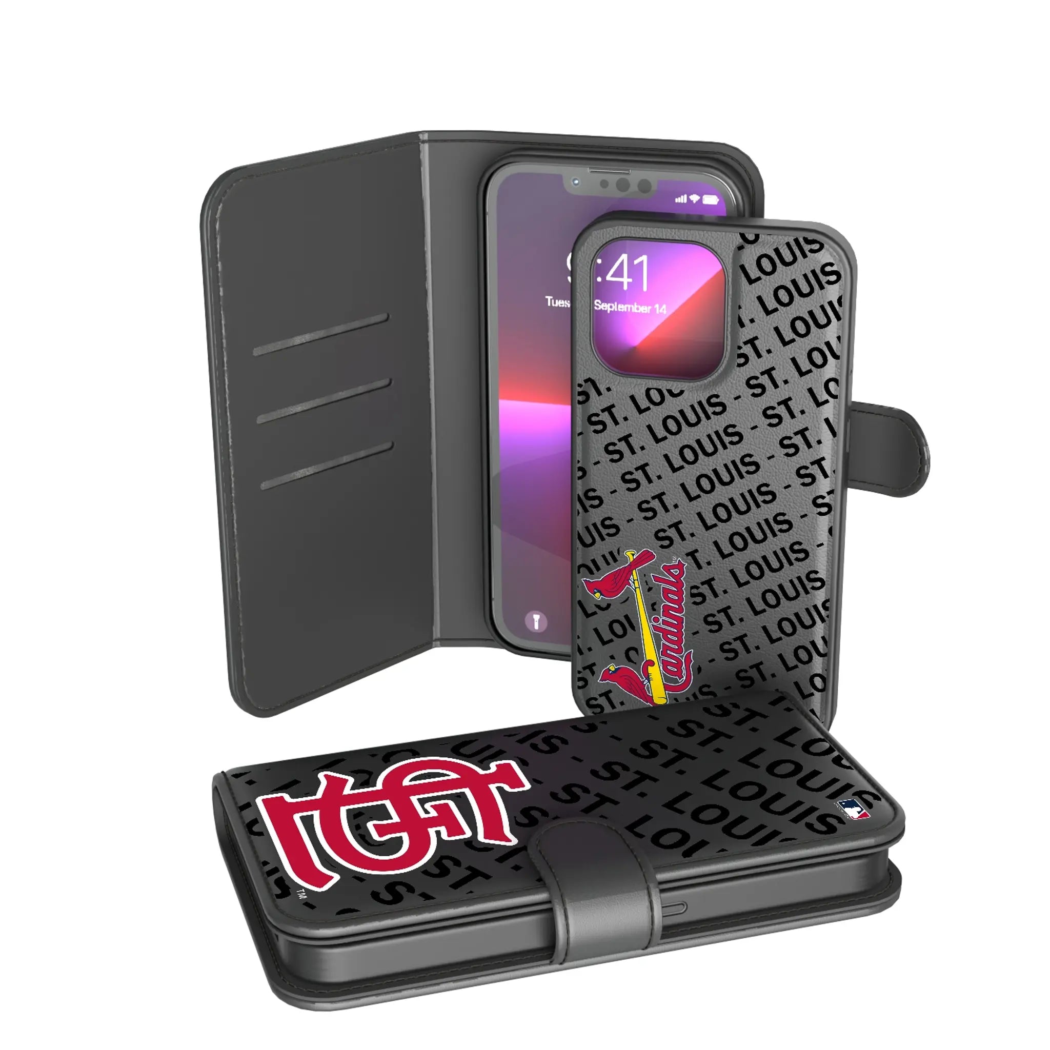 St Louis Cardinals Monocolor Tilt iPhone Wallet Phone Case for Apple iPhone