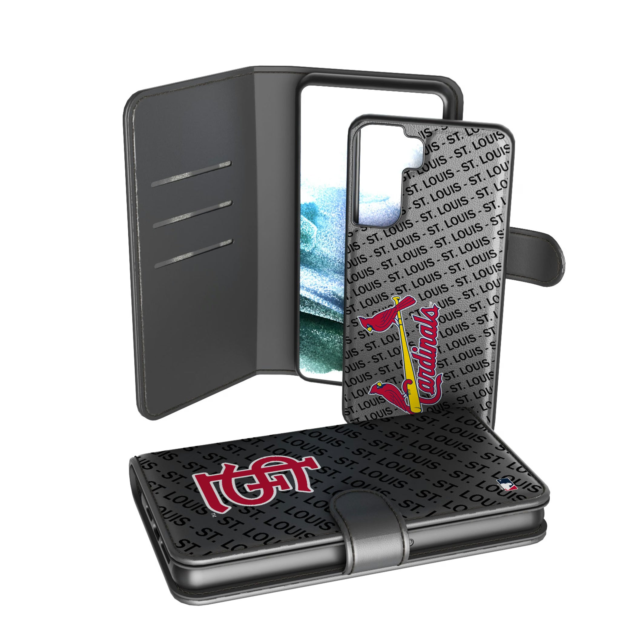 St Louis Cardinals Monocolor Tilt Galaxy Wallet Phone Case for Samsung Galaxy