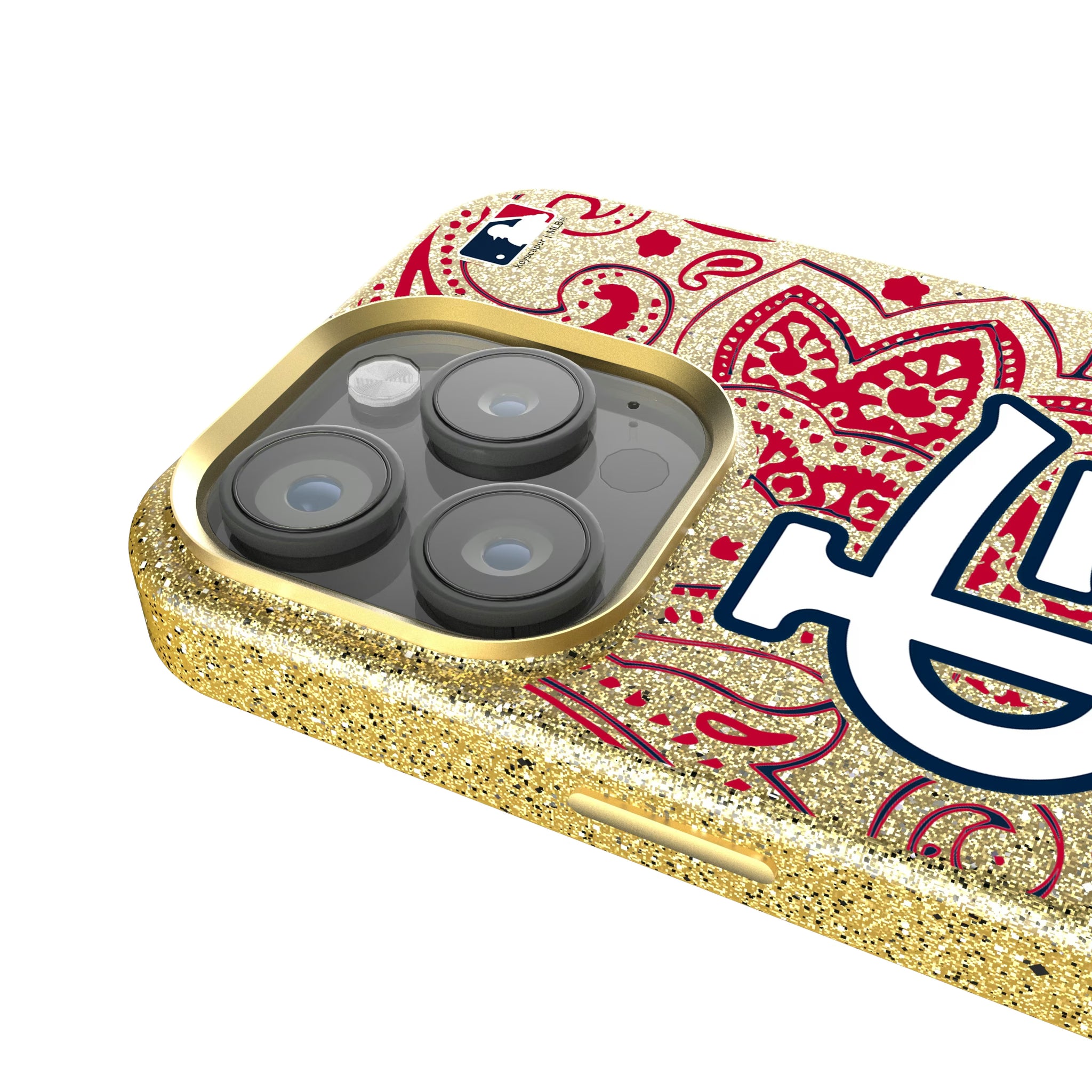 St Louis Cardinals Paisley iPhone Bling Phone Case for Apple iPhone - Detail