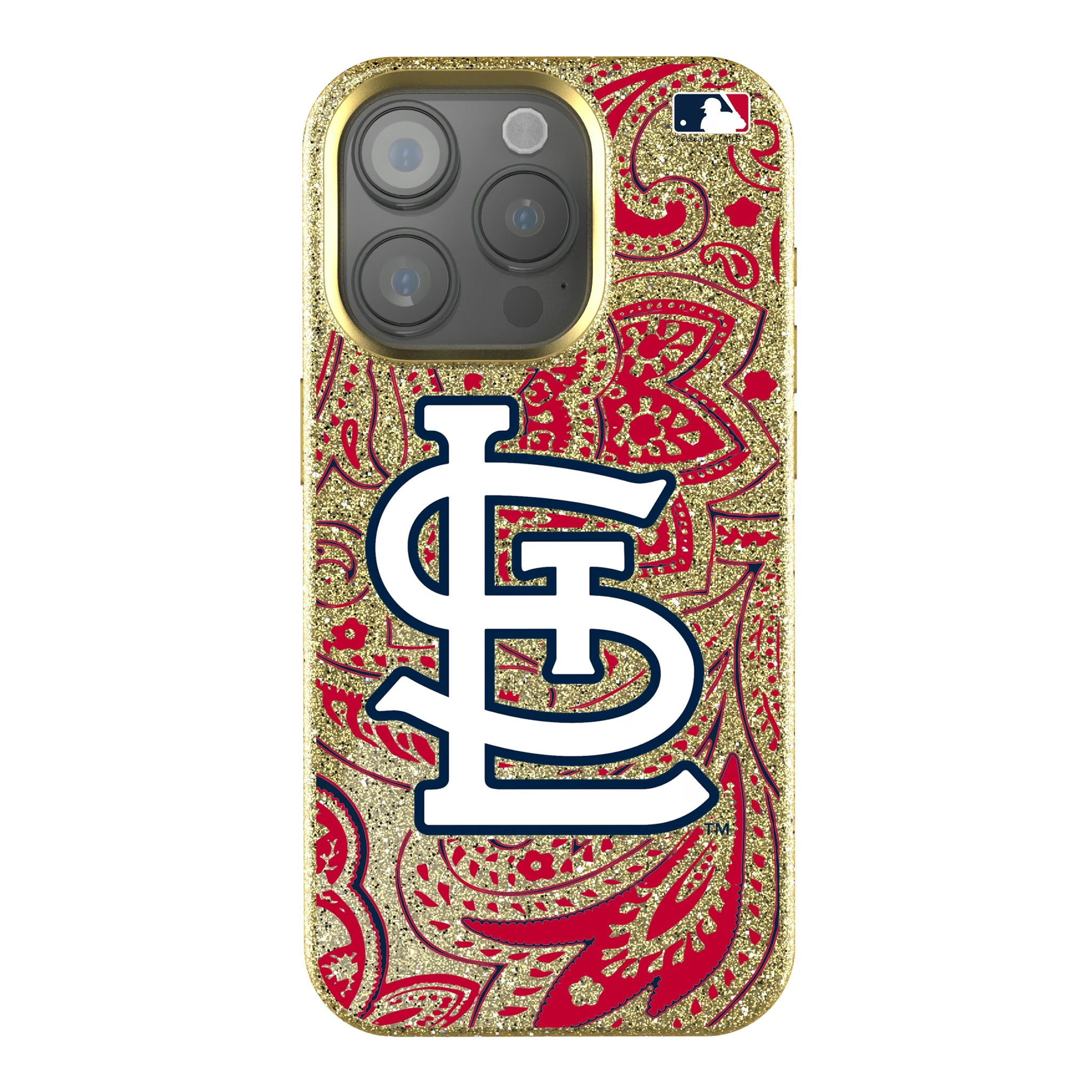 St Louis Cardinals Paisley iPhone Bling Phone Case for Apple iPhone