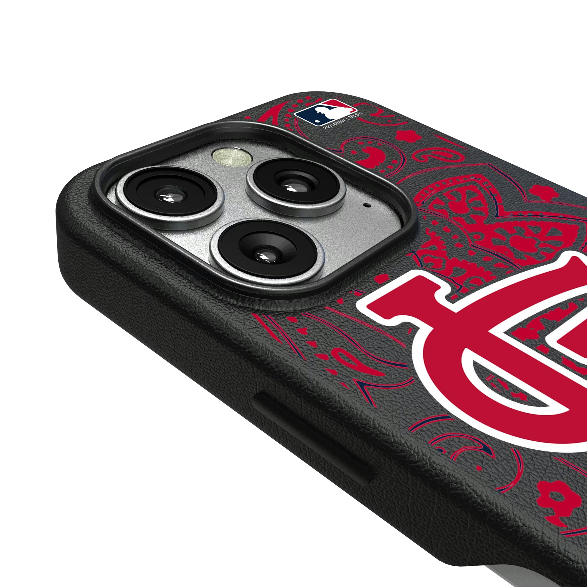 St Louis Cardinals Paisley iPhone MagSafe Compatible Phone Case for Apple iPhone - Detail