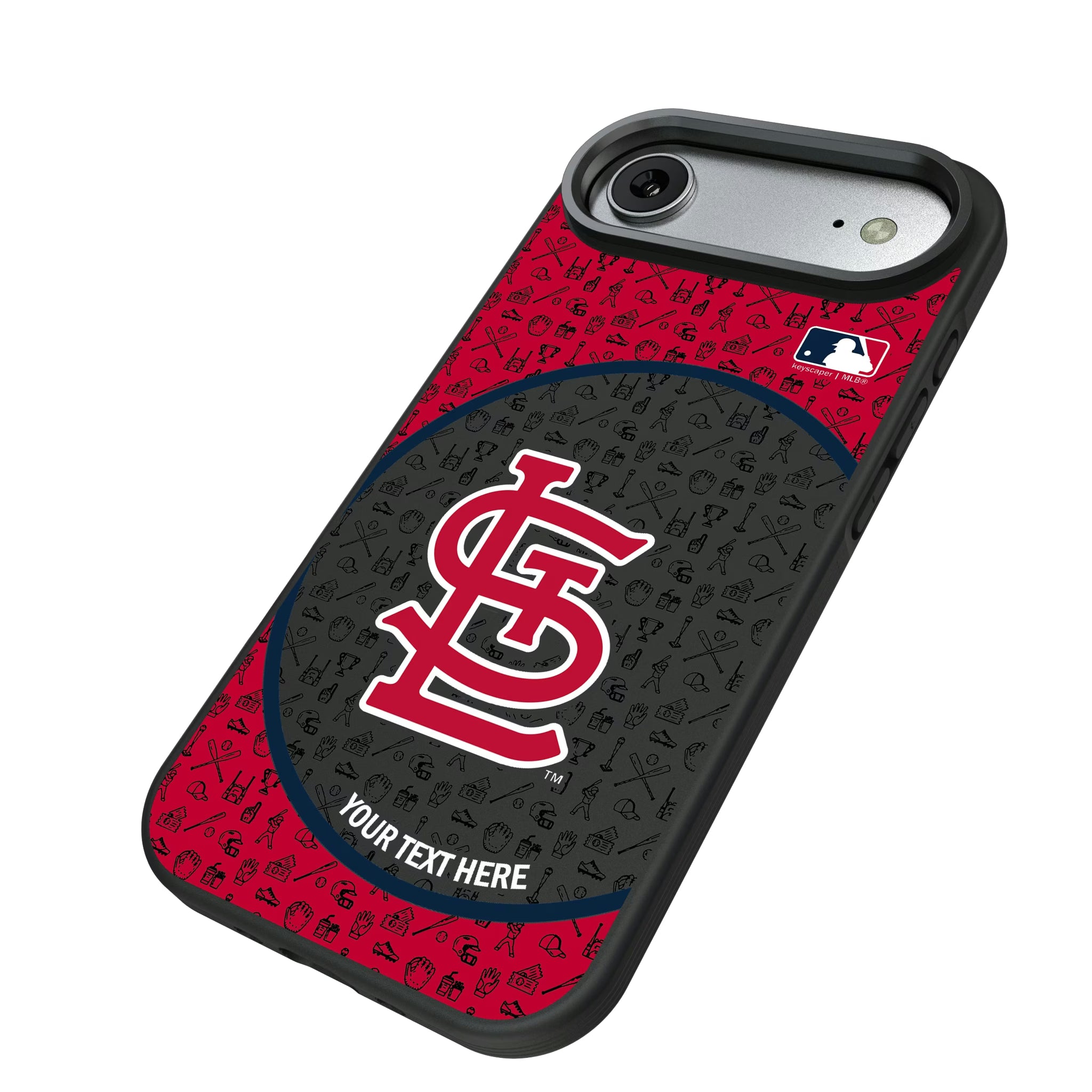 St Louis Cardinals Personalized Circle iPhone Bump Phone Case for Apple iPhone - Isometric View#Device_iPhone Air