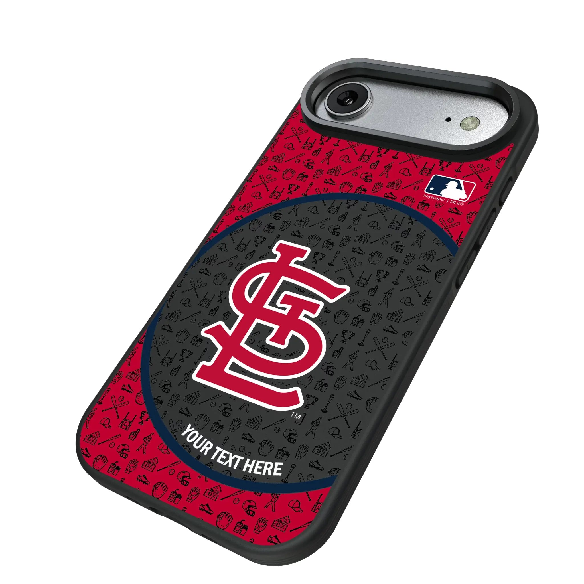 St Louis Cardinals Personalized Circle iPhone Bump Phone Case for Apple iPhone - Isometric View#Device_iPhone Air