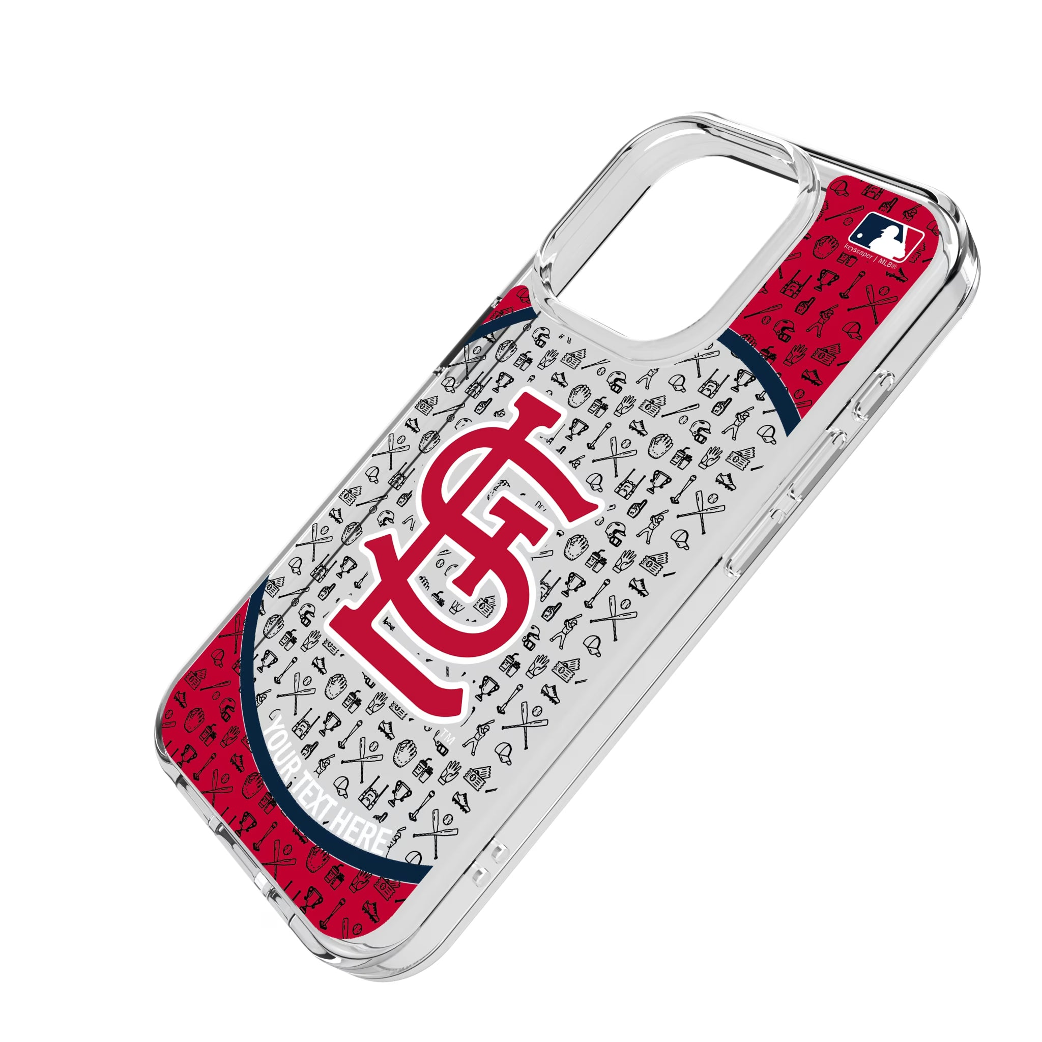 St Louis Cardinals Personalized Circle iPhone Clear Phone Case for Apple iPhone - Isometric View