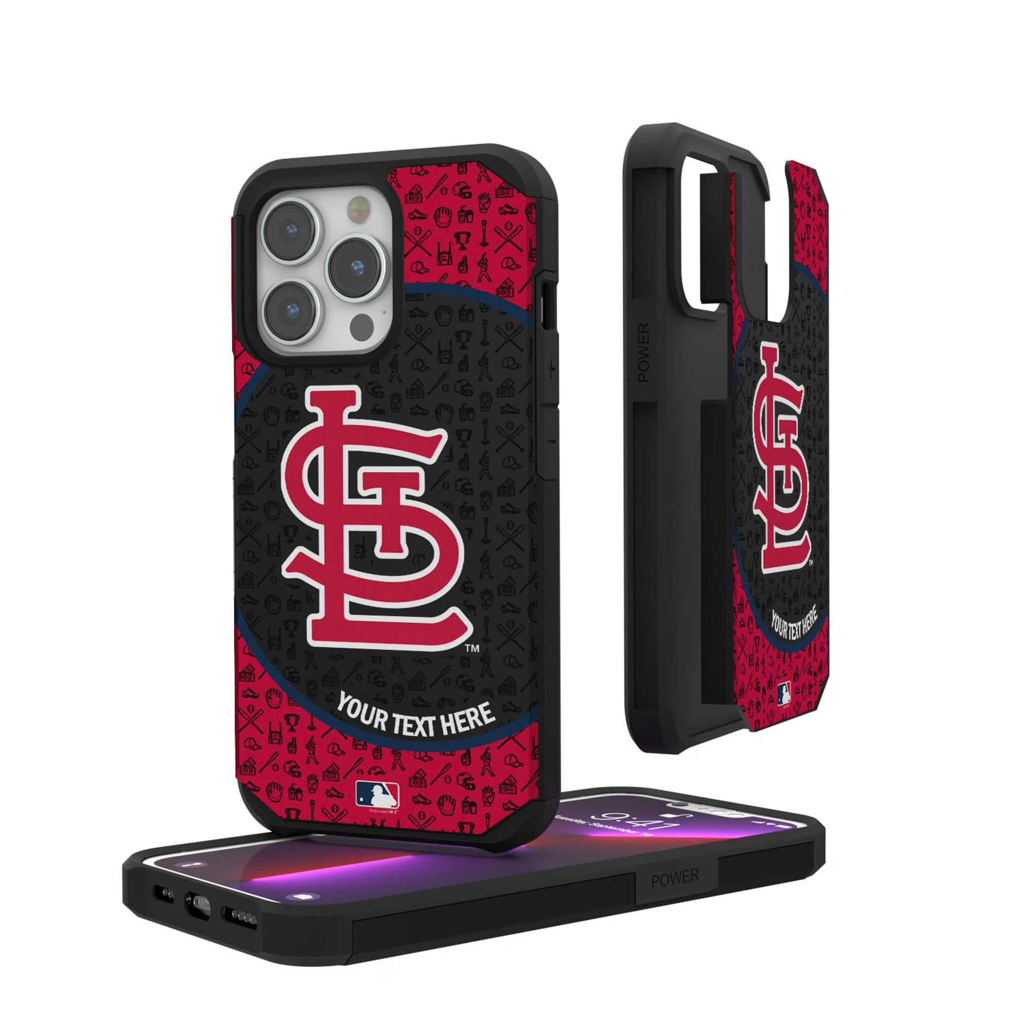 St Louis Cardinals Personalized Circle iPhone Rugged Phone Case for Apple iPhone
