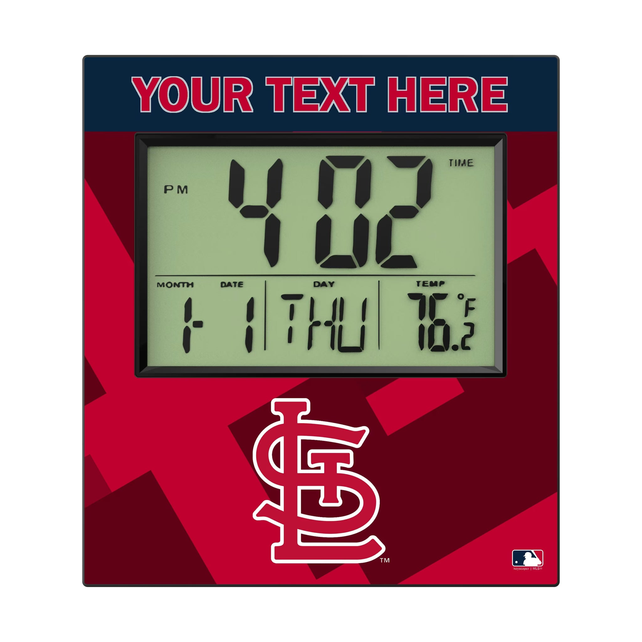 St Louis Cardinals Personalized Color Block Wall Clock