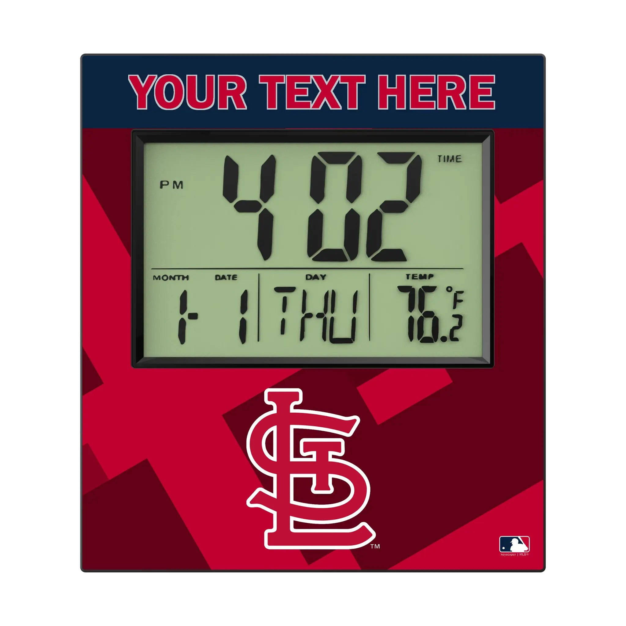 St Louis Cardinals Personalized Color Block Wall Clock