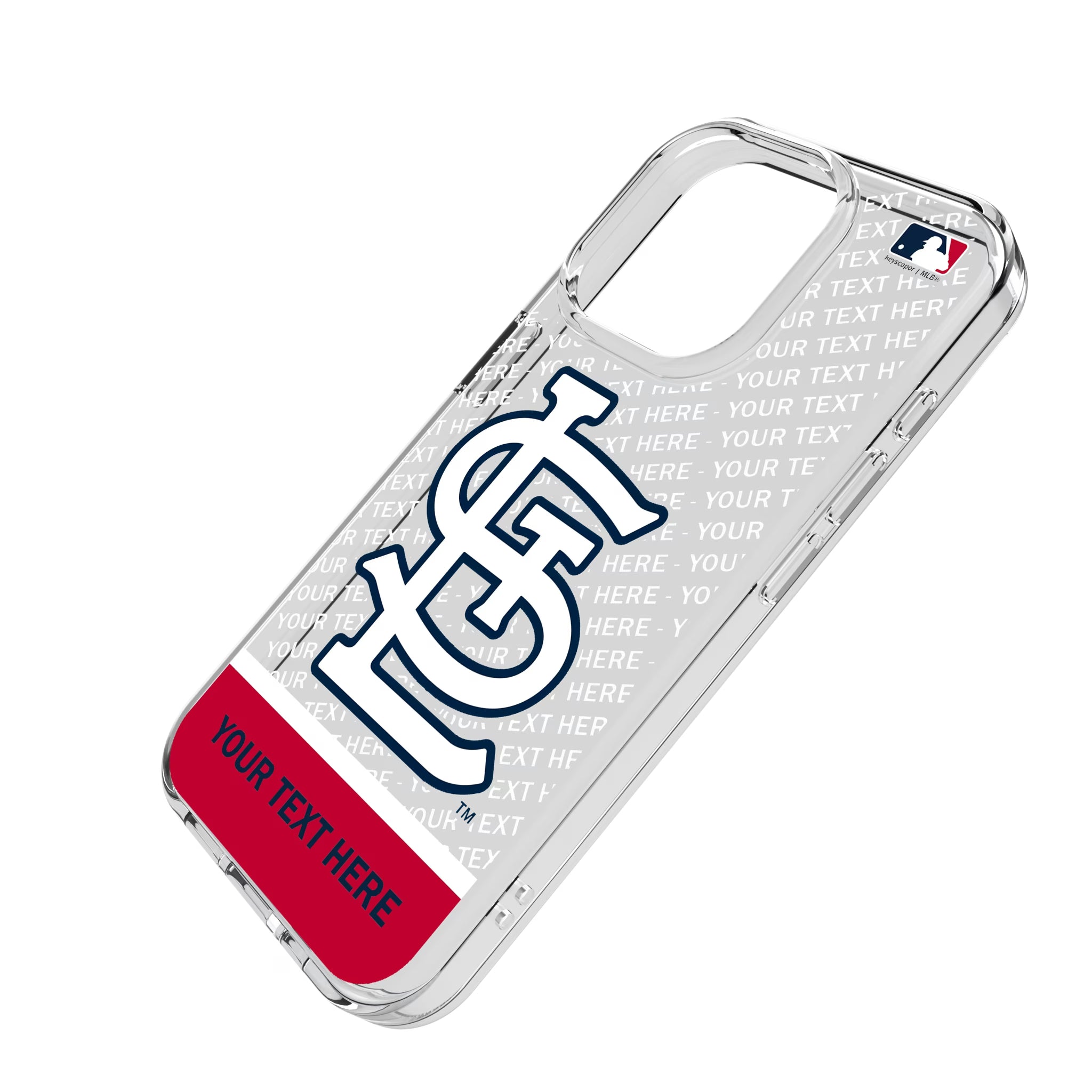 St Louis Cardinals Personalized EndZone Plus iPhone Clear Phone Case for Apple iPhone - Isometric View