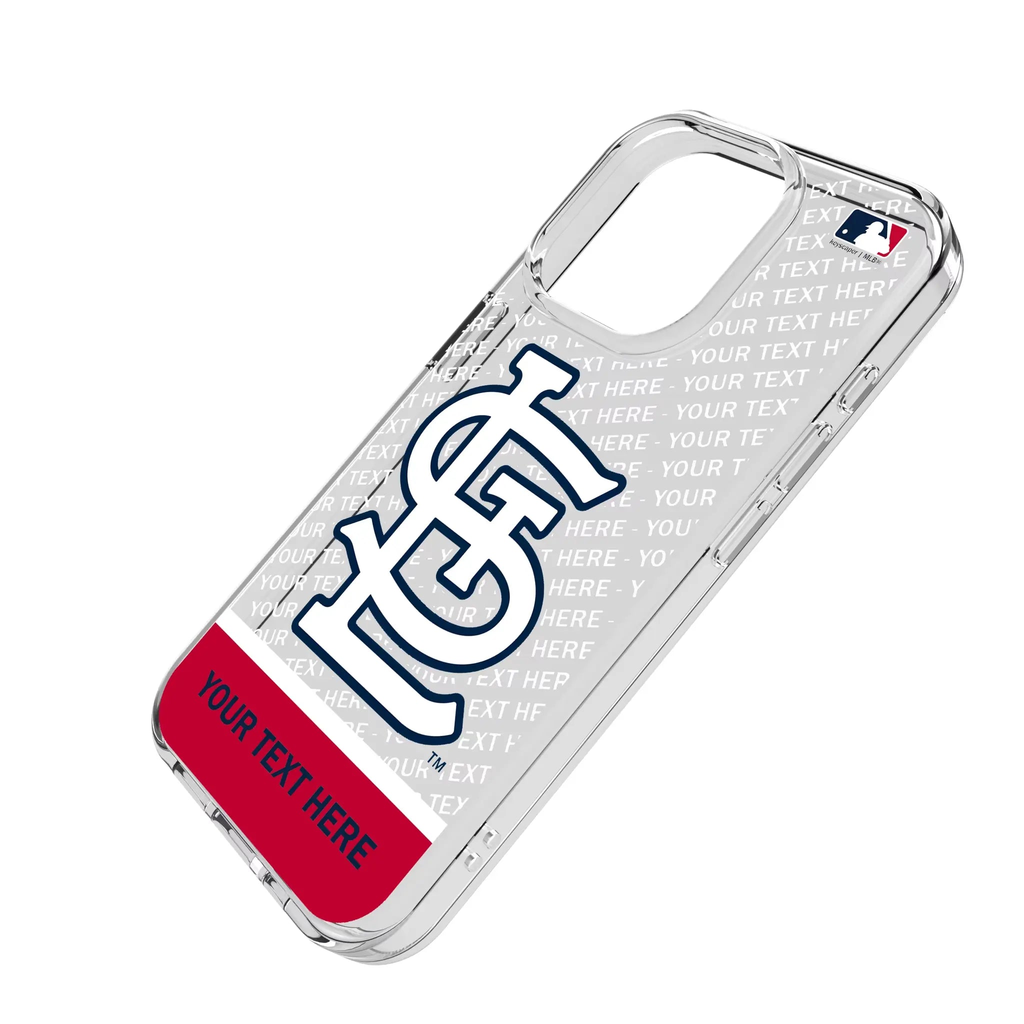 St Louis Cardinals Personalized EndZone Plus iPhone Clear Phone Case for Apple iPhone - Isometric View