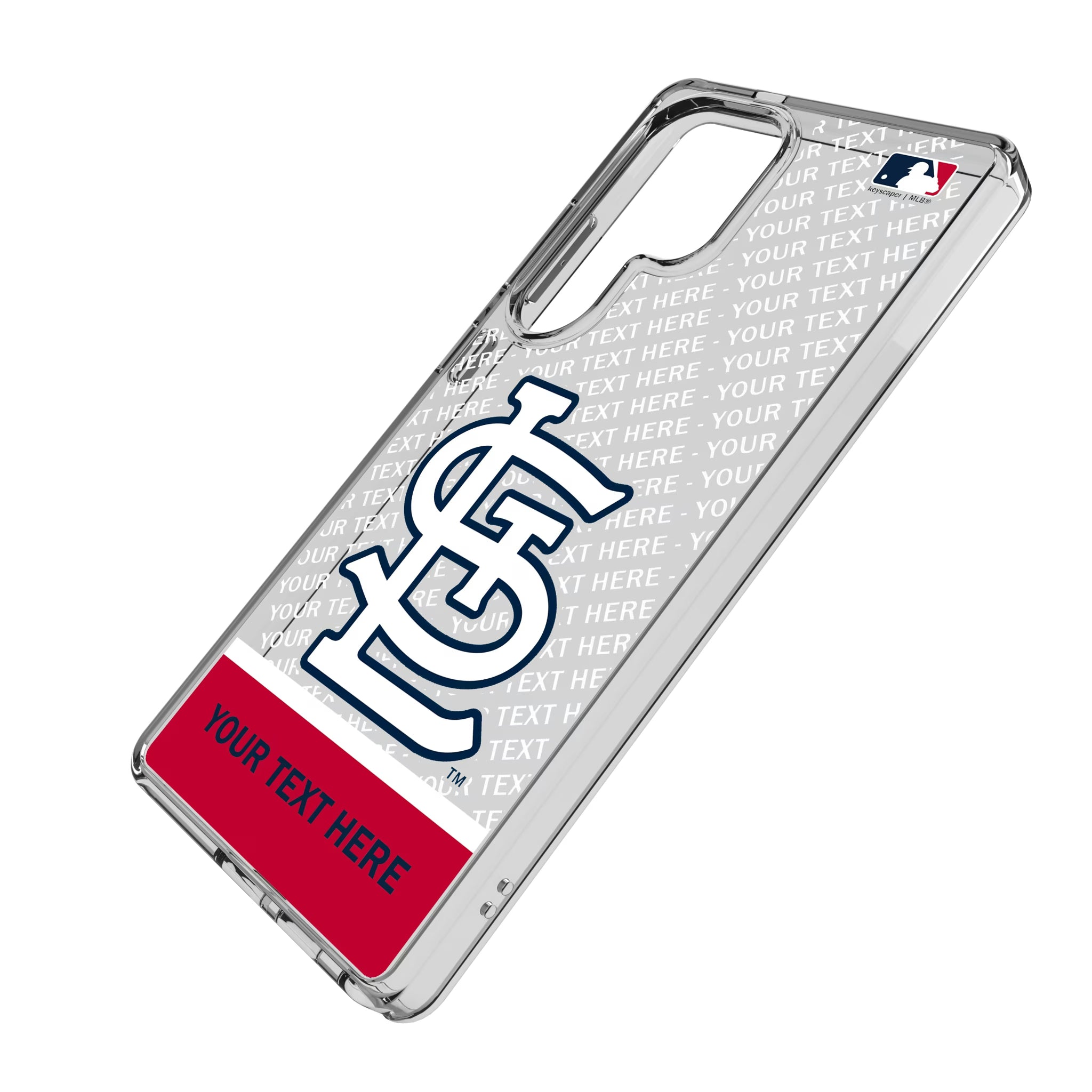 St Louis Cardinals Personalized EndZone Plus Galaxy Clear Phone Case for Samsung Galaxy - Isometric View