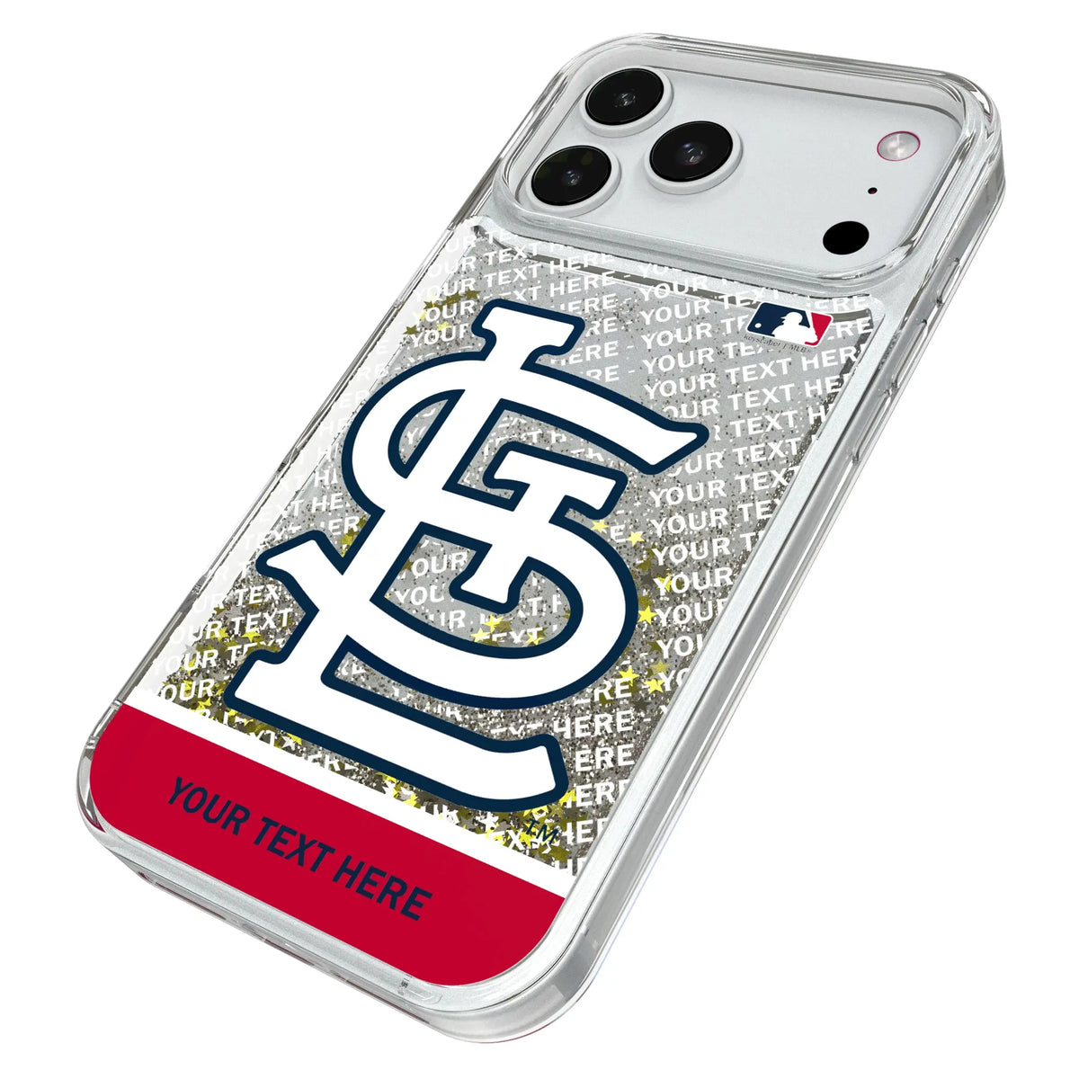 St Louis Cardinals Personalized EndZone Plus iPhone Glitter Phone Case for Apple iPhone - Isometric View#Device_iPhone 18 Pro Max