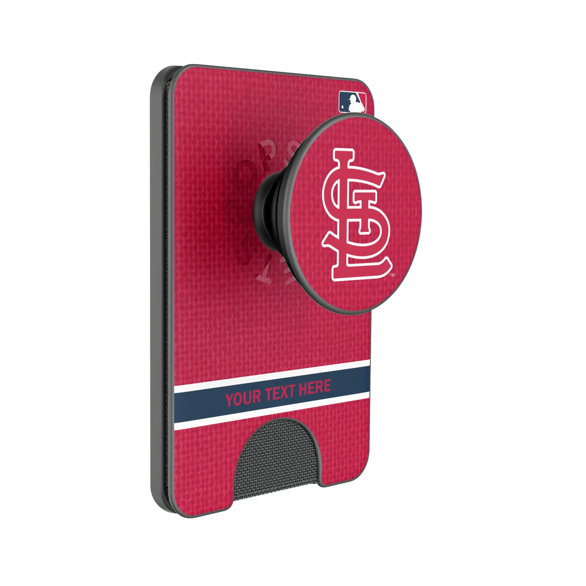St Louis Cardinals Personalized Endzone Solid Popsockets Wallet Magnetic