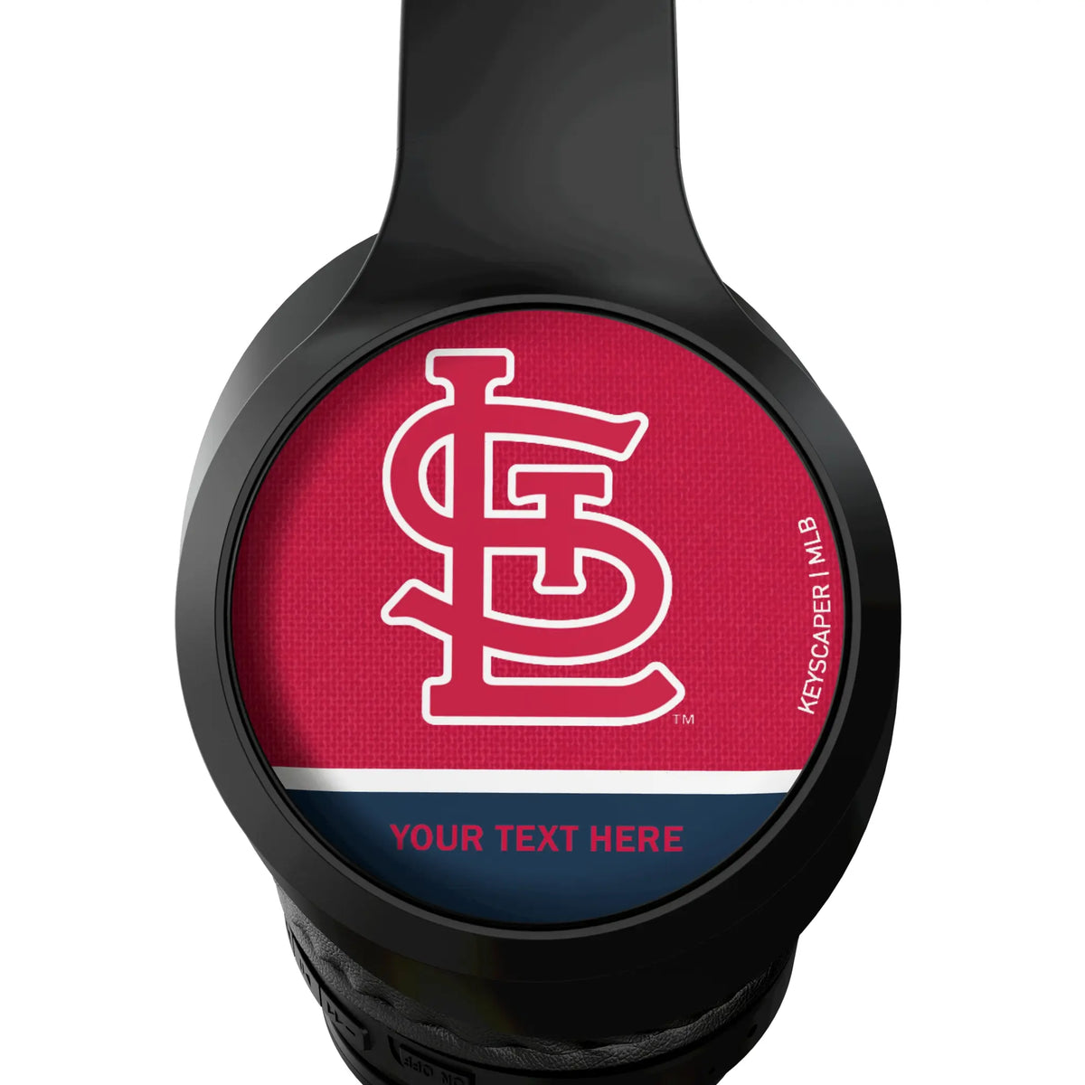 St Louis Cardinals Personalized Endzone Solid Wireless Over-Ear Headphones With Case - Detail
