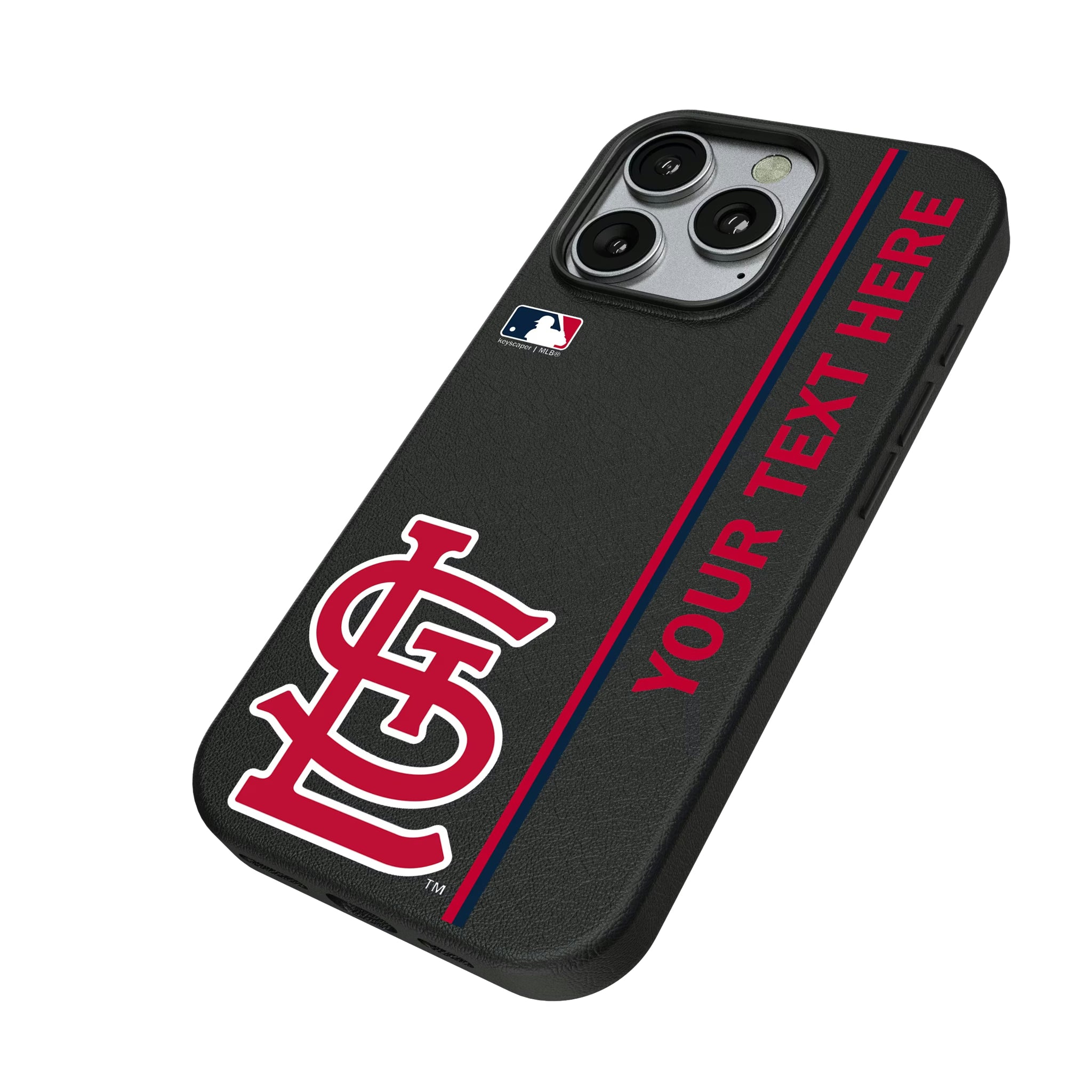 St Louis Cardinals Personalized Sidebard iPhone MagSafe Compatible Phone Case for Apple iPhone - Isometric View
