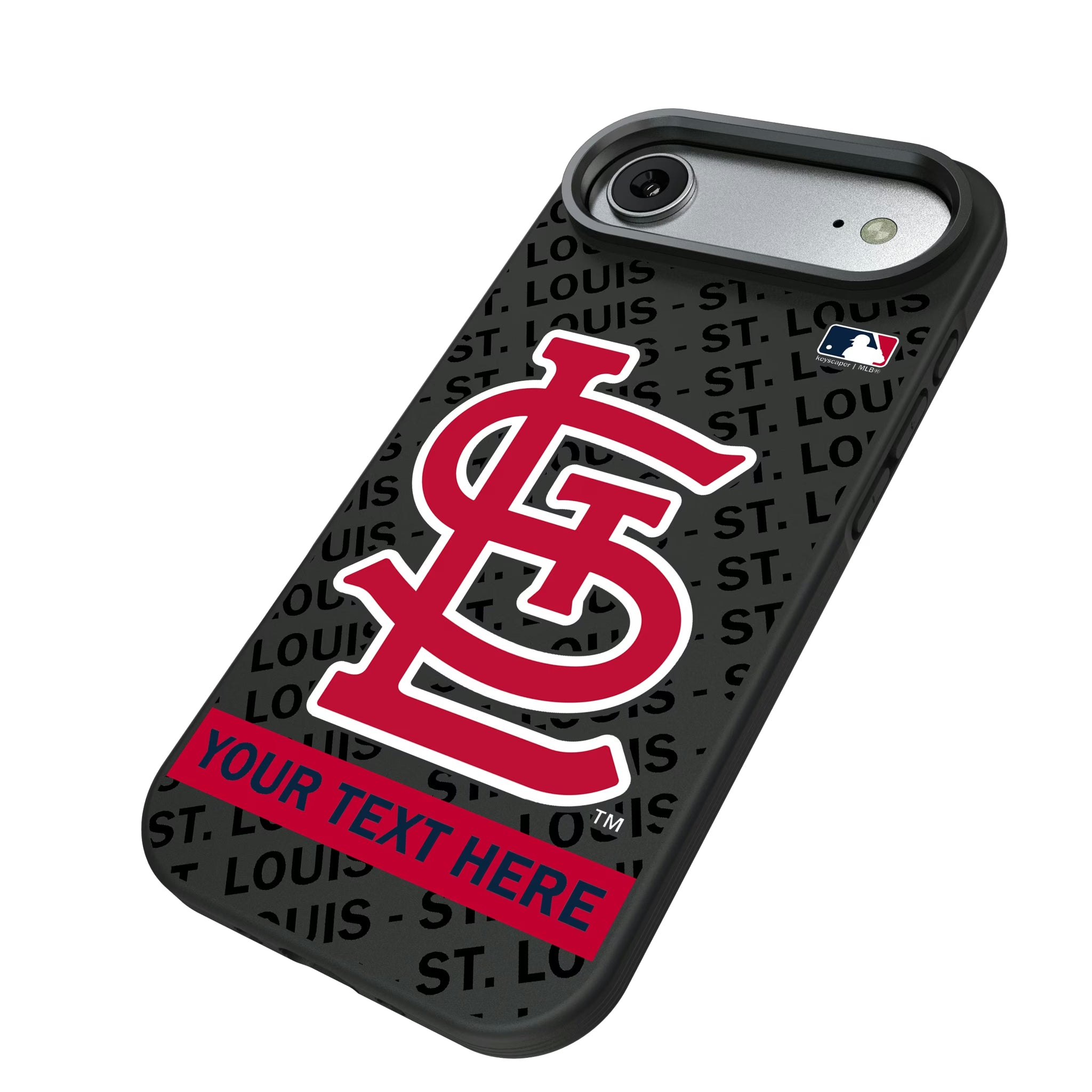 St Louis Cardinals Personalized Tilt iPhone Bump Phone Case for Apple iPhone - Isometric View#Device_iPhone Air