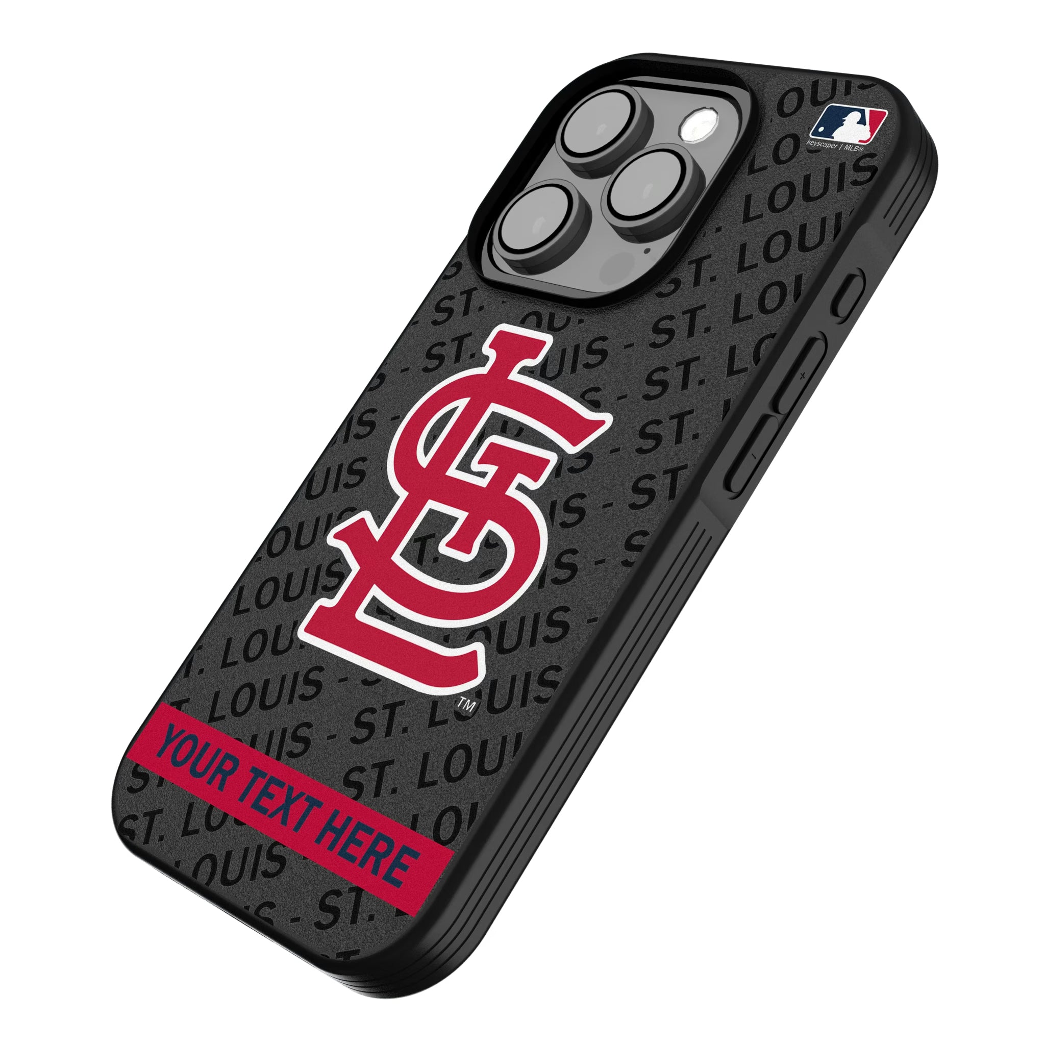 St Louis Cardinals Personalized Tilt iPhone Bump Phone Case for Apple iPhone - Isometric View