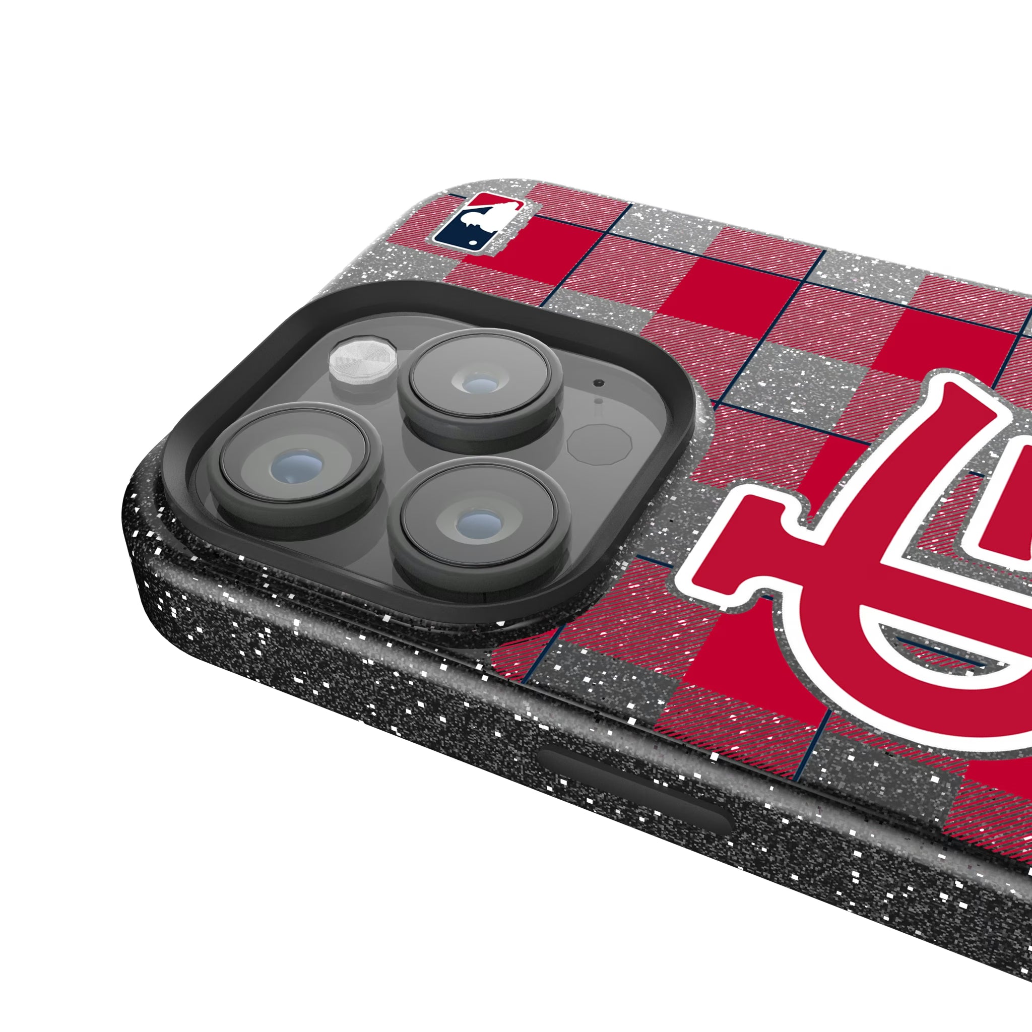 St Louis Cardinals Plaid iPhone Bling Phone Case for Apple iPhone - Detail