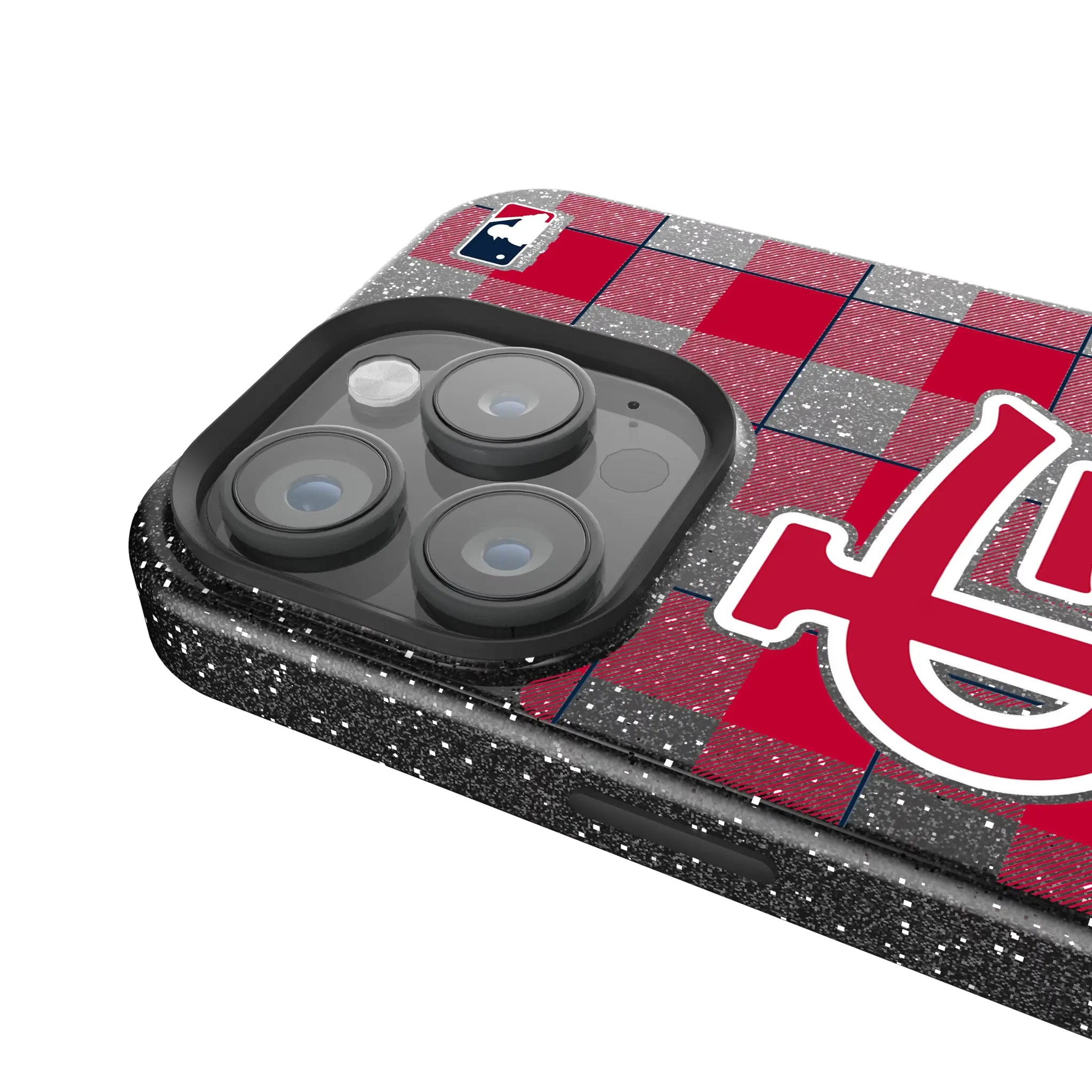 St Louis Cardinals Plaid iPhone Bling Phone Case for Apple iPhone - Detail