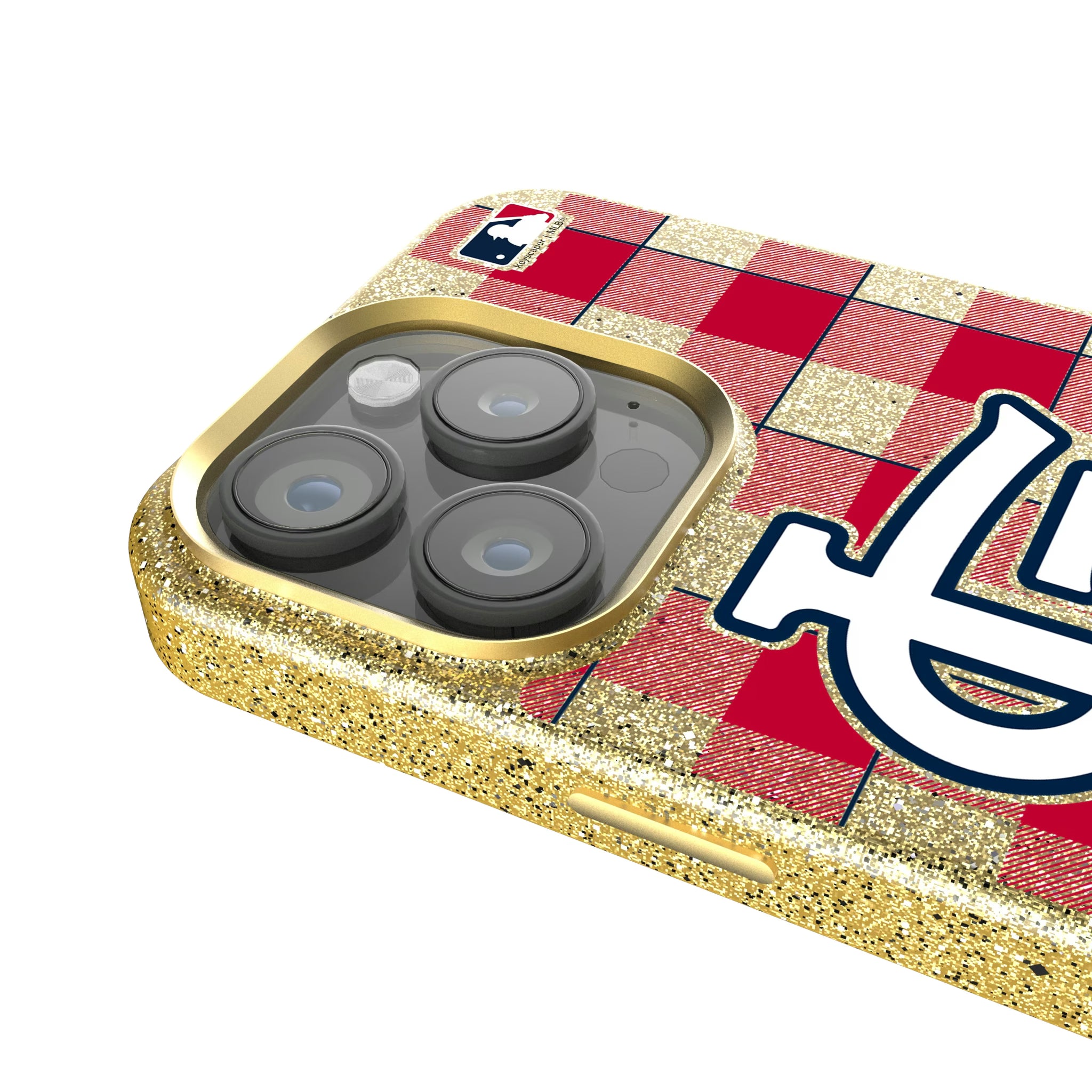 St Louis Cardinals Plaid iPhone Bling Phone Case for Apple iPhone - Detail