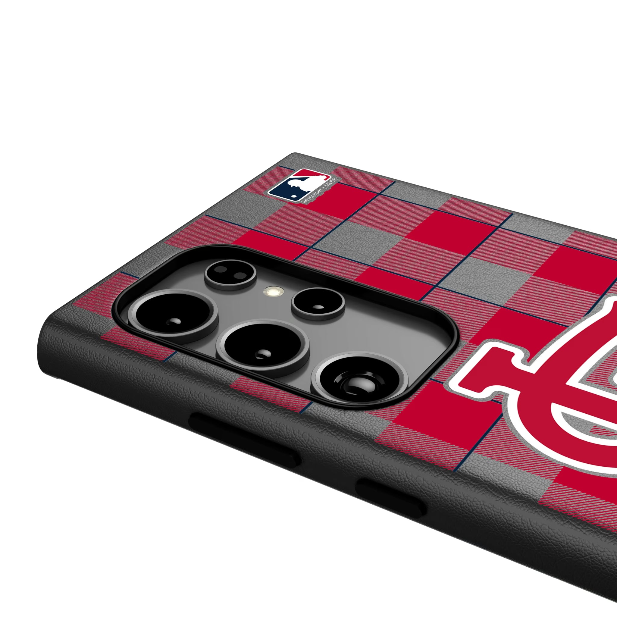 St Louis Cardinals Plaid Galaxy MagSafe Compatible Phone Case for Samsung Galaxy - Detail