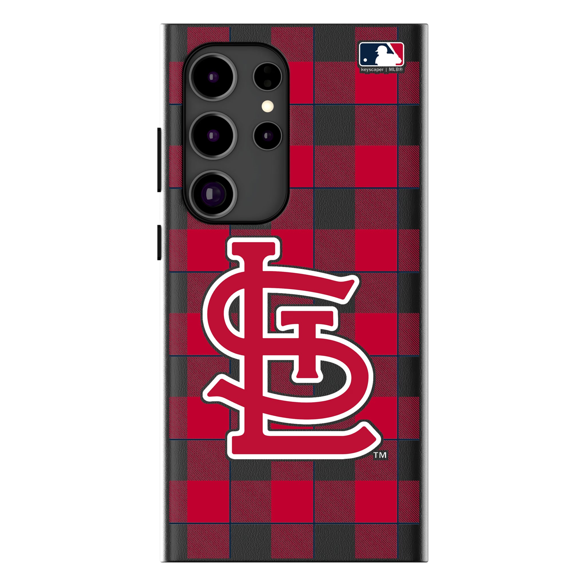 St Louis Cardinals Plaid Galaxy MagSafe Compatible Phone Case for Samsung Galaxy