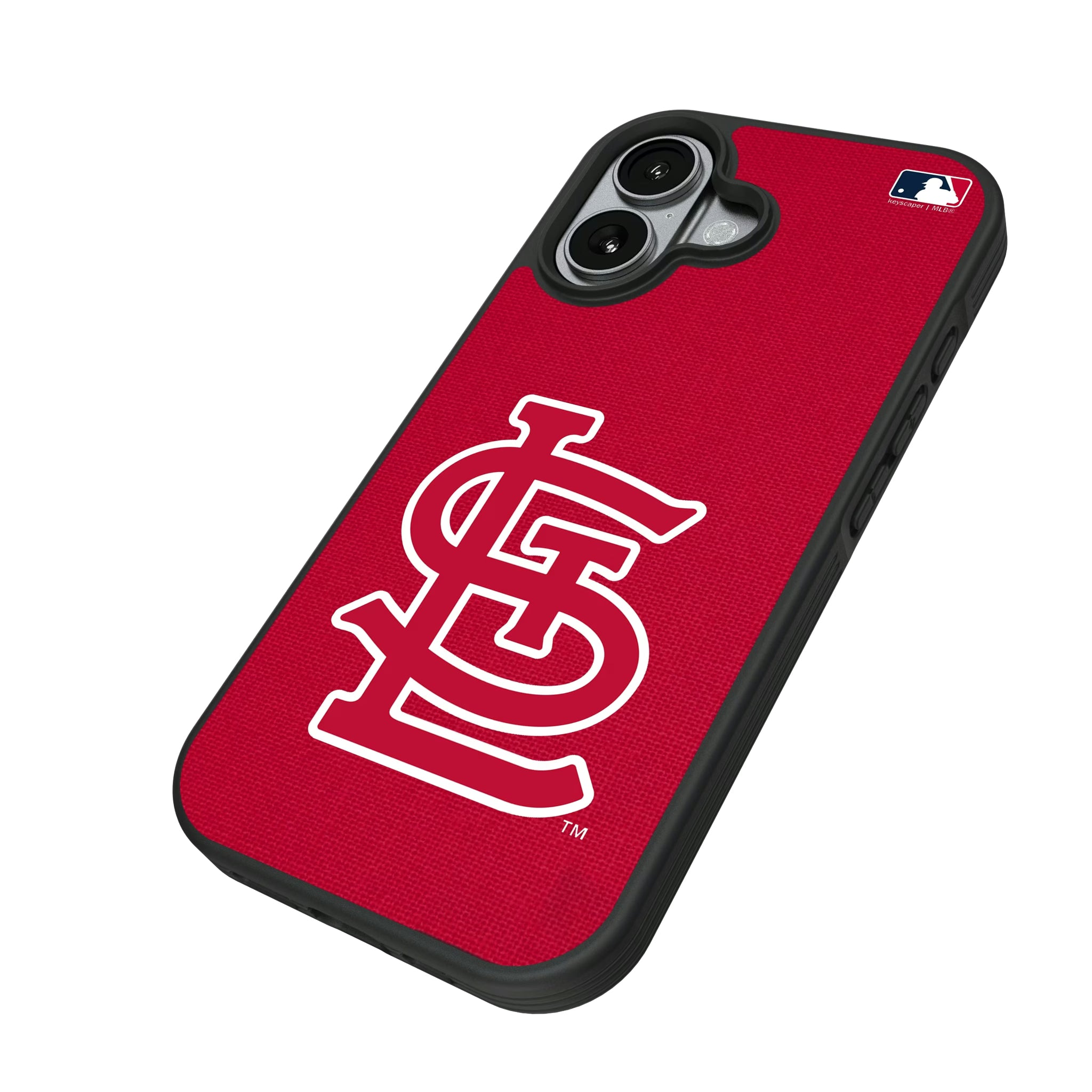 St Louis Cardinals Solid iPhone Bump Phone Case for Apple iPhone - Isometric View#Device_iPhone 17