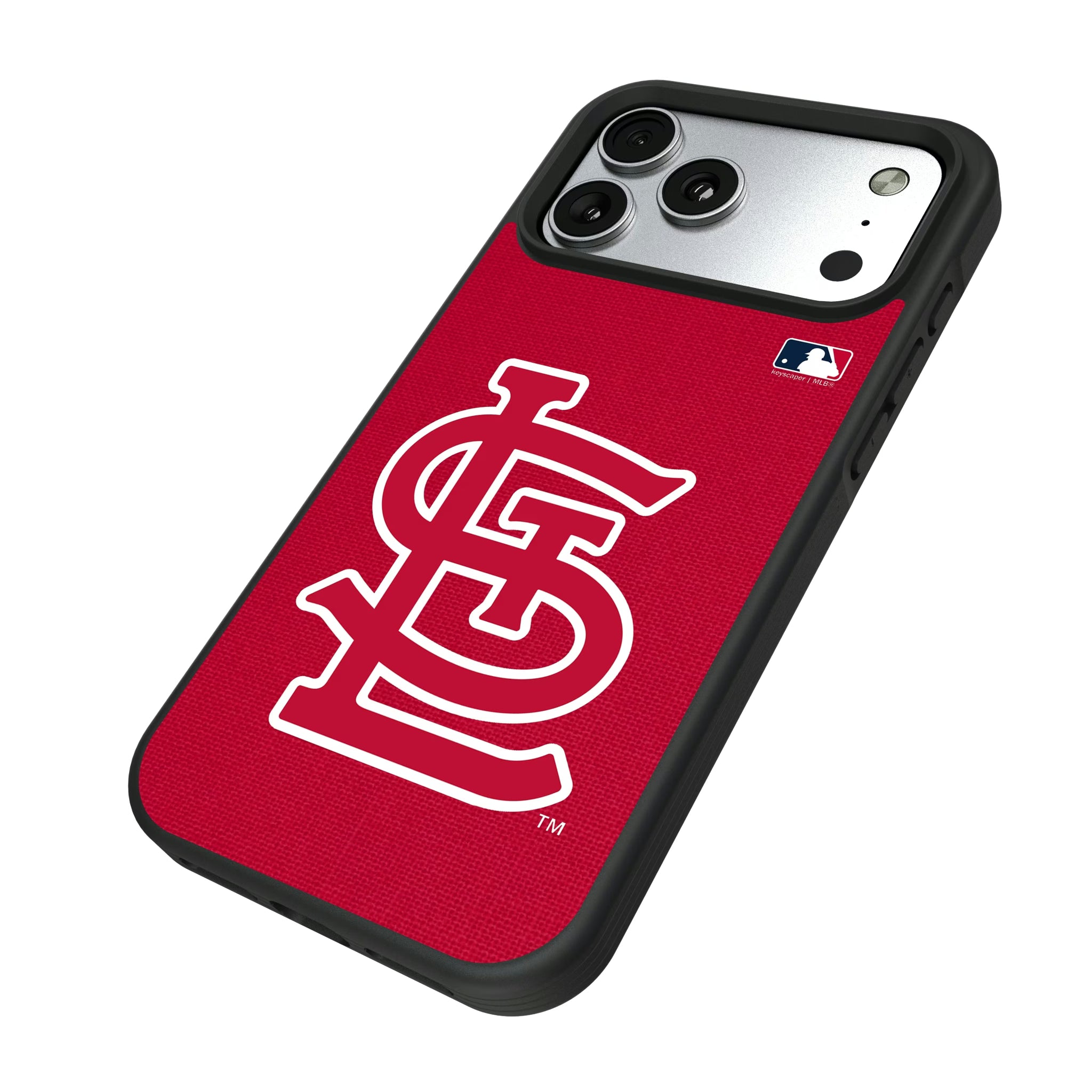 St Louis Cardinals Solid iPhone Bump Phone Case for Apple iPhone - Isometric View#Device_iPhone 17 Pro Max