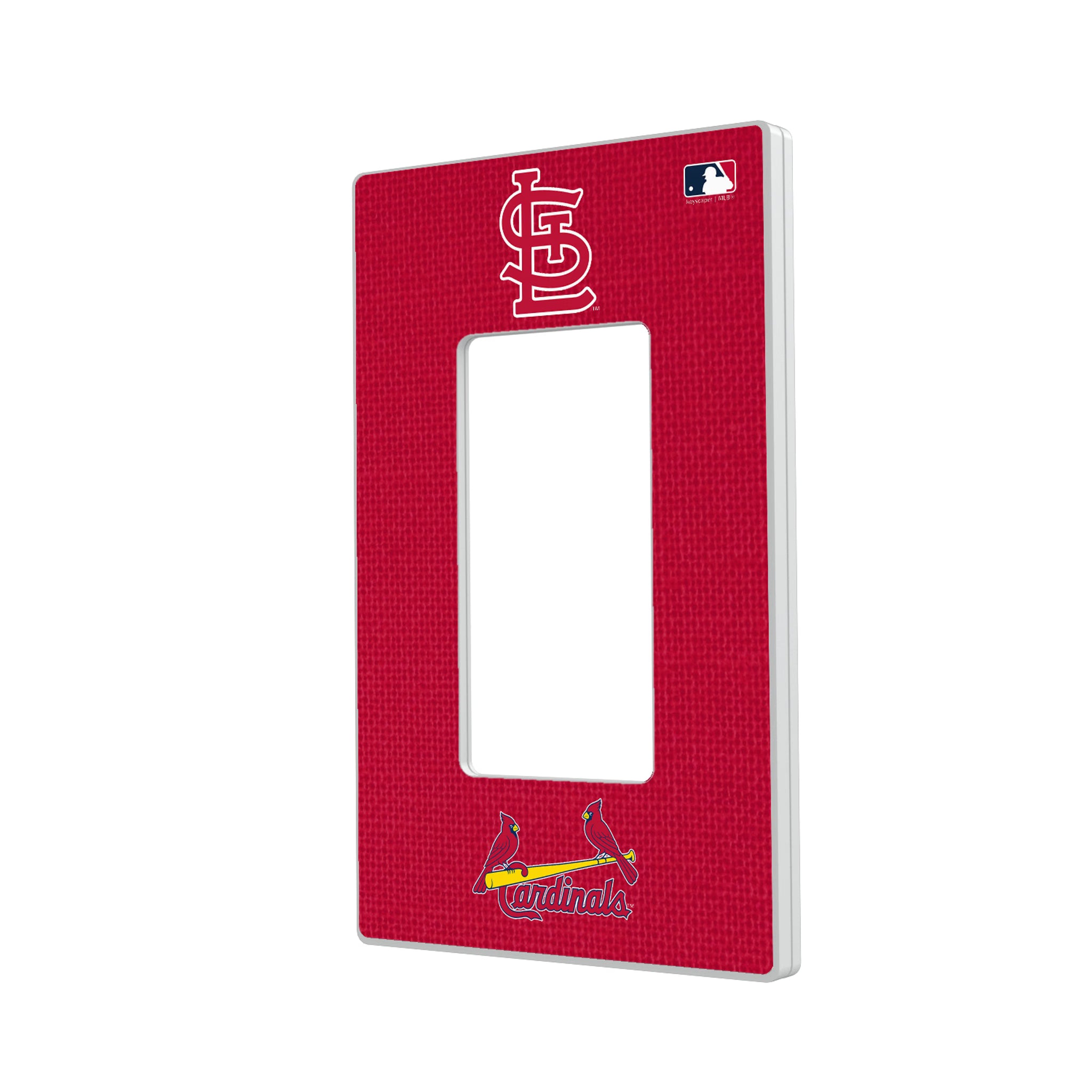 St Louis Cardinals Solid Hidden-Screw Light Switch Plate#Style_Single Rocker