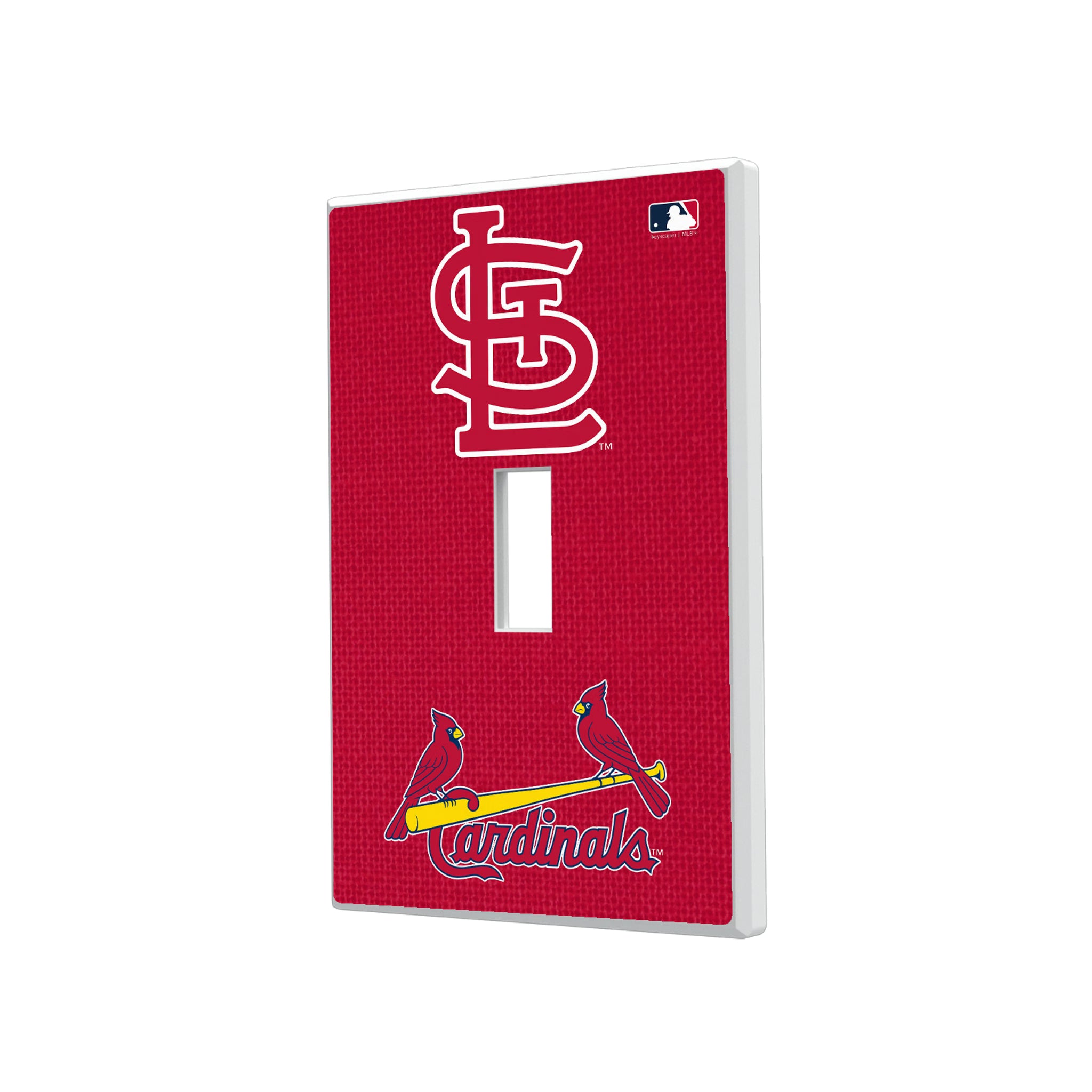 St Louis Cardinals Solid Hidden-Screw Light Switch Plate#Style_Single Toggle