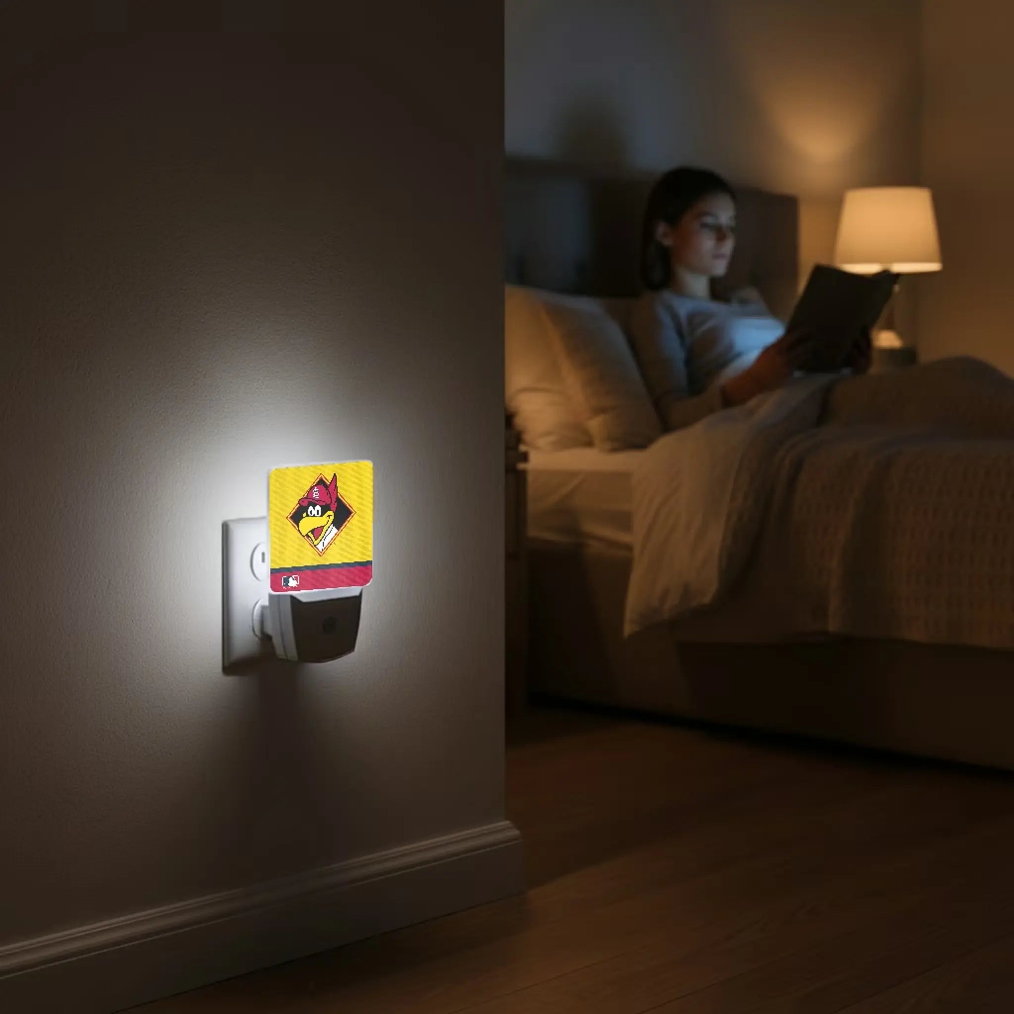 St Louis Cardinals Stripe Night Light 2-Pack - Lifestyle