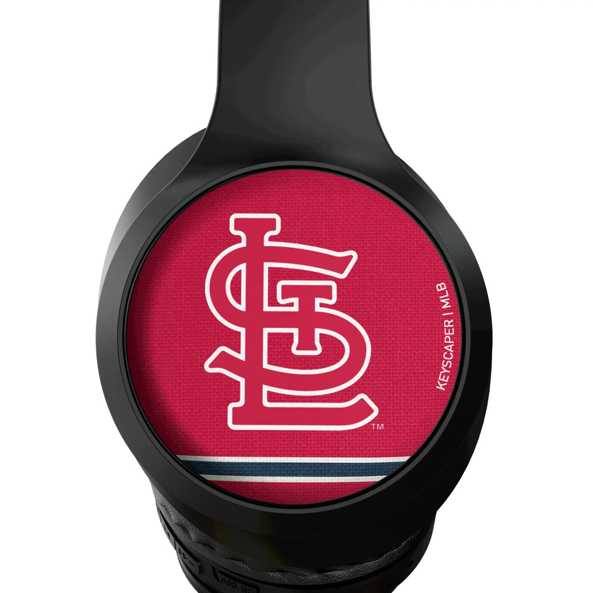 St Louis Cardinals Stripe Wireless Over-Ear Headphones With Case - Detail