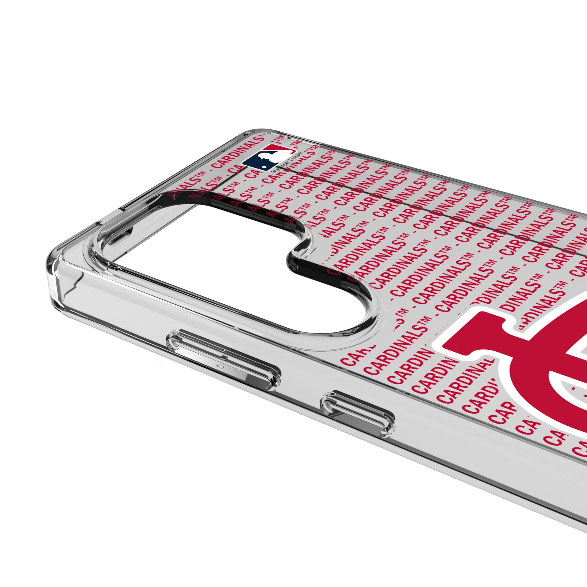 St Louis Cardinals Text Backdrop Galaxy Clear Phone Case for Samsung Galaxy - Detail