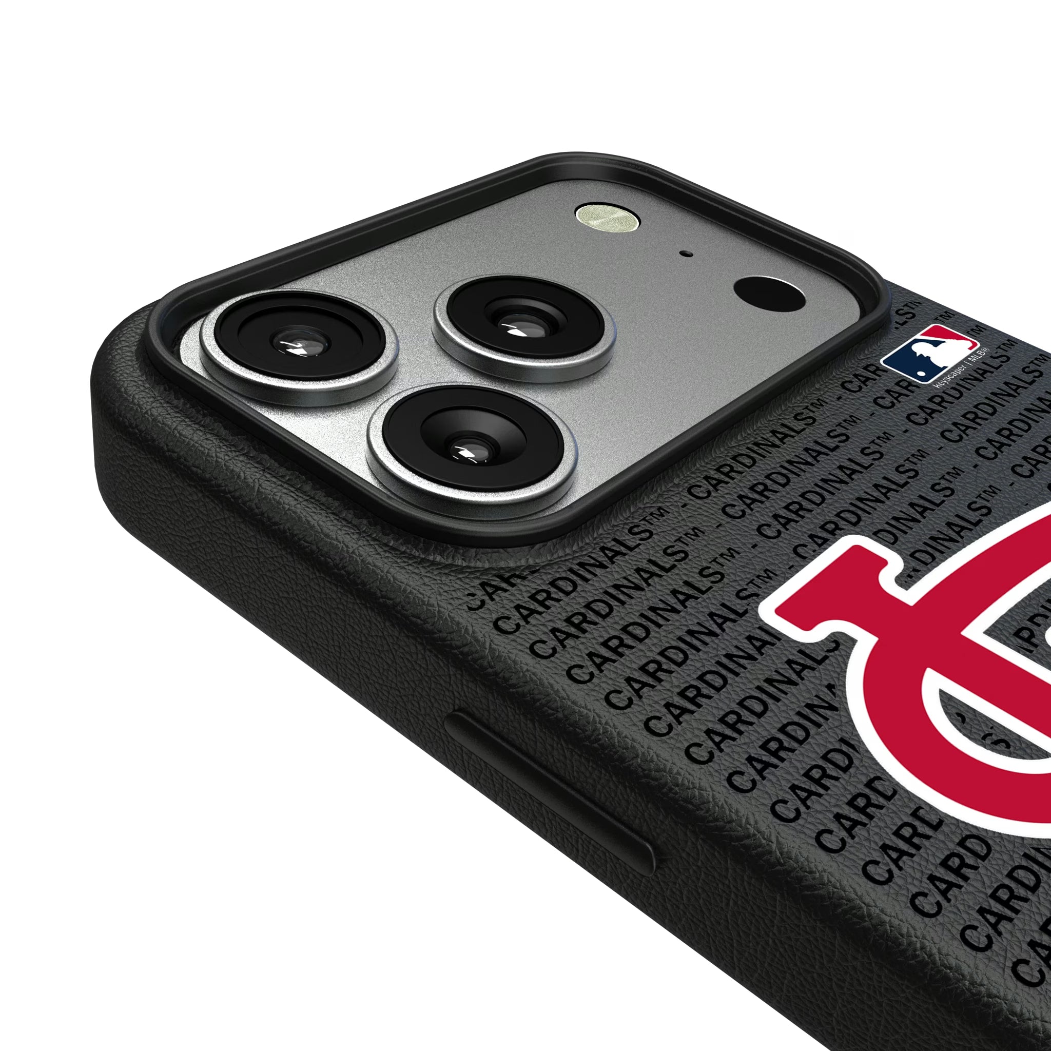 St Louis Cardinals Text Backdrop iPhone MagSafe Compatible Phone Case for Apple iPhone - Detail#Device_iPhone 17 Pro