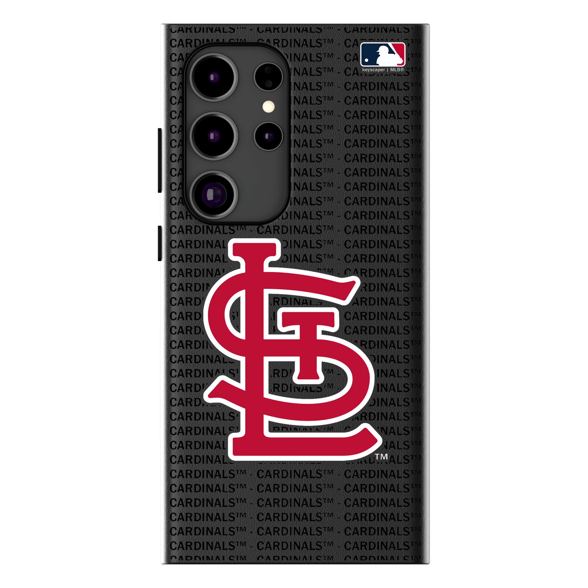 St Louis Cardinals Text Backdrop Galaxy MagSafe Compatible Phone Case for Samsung Galaxy