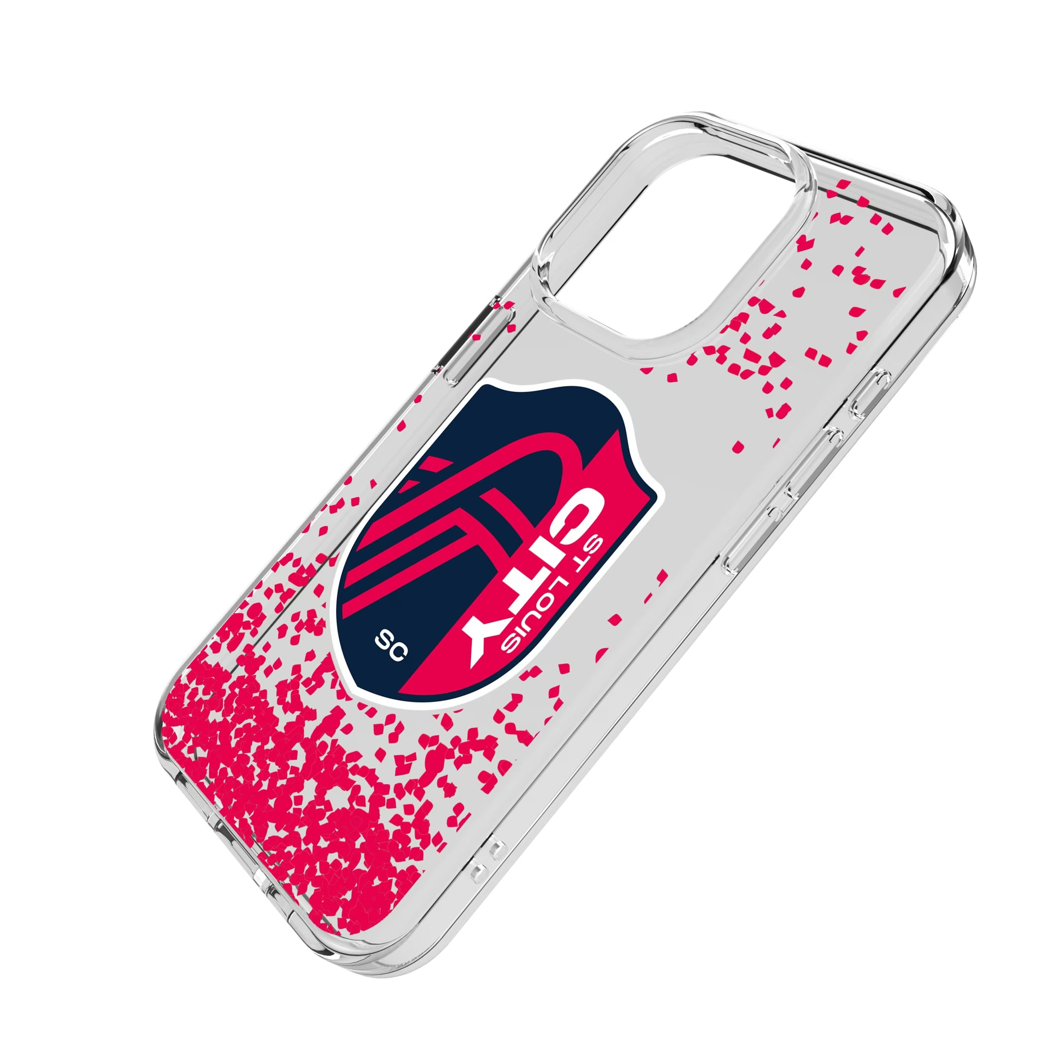 St. Louis CITY SC Confetti iPhone Clear Phone Case for Apple iPhone - Isometric View