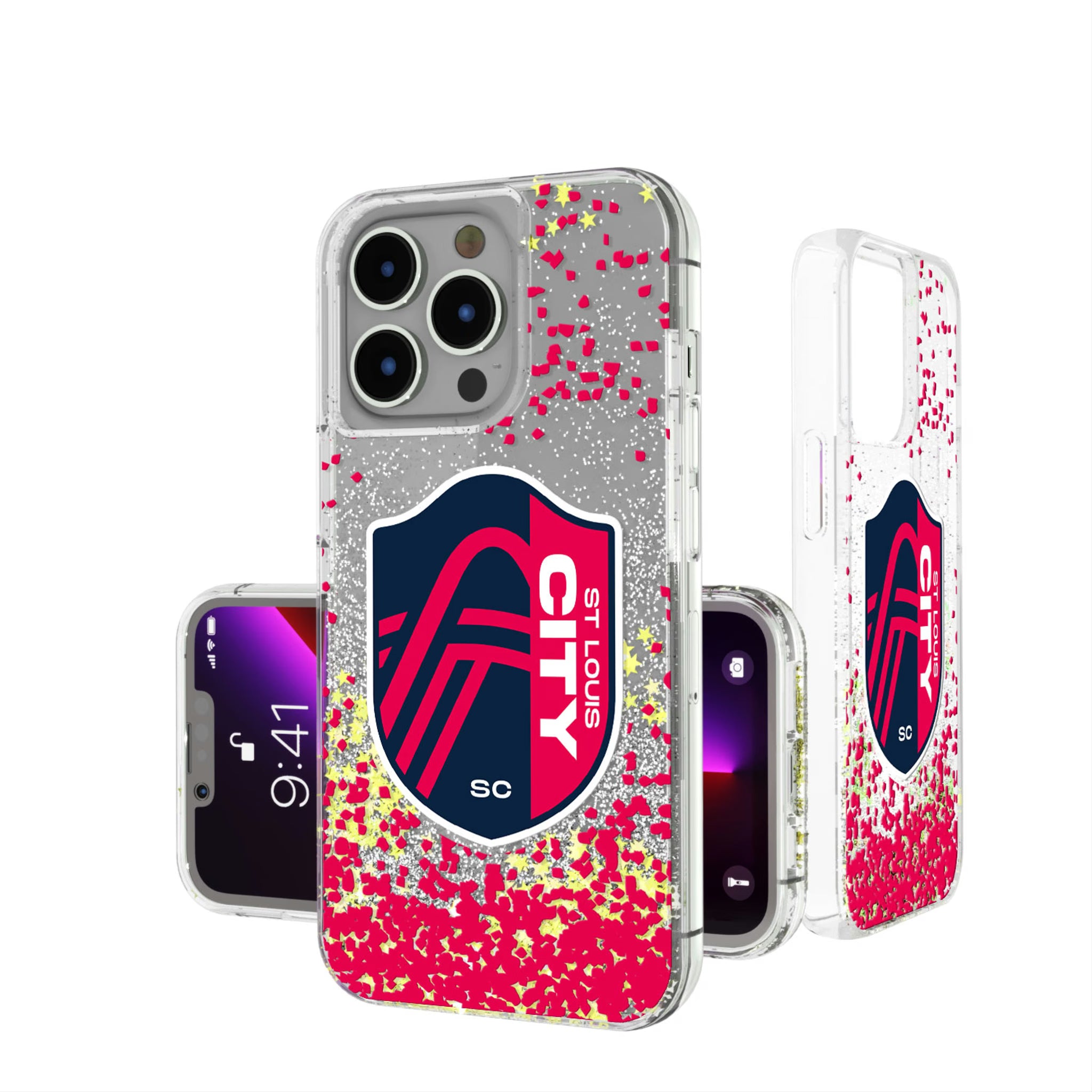 St. Louis CITY SC Confetti iPhone Glitter Phone Case for Apple iPhone