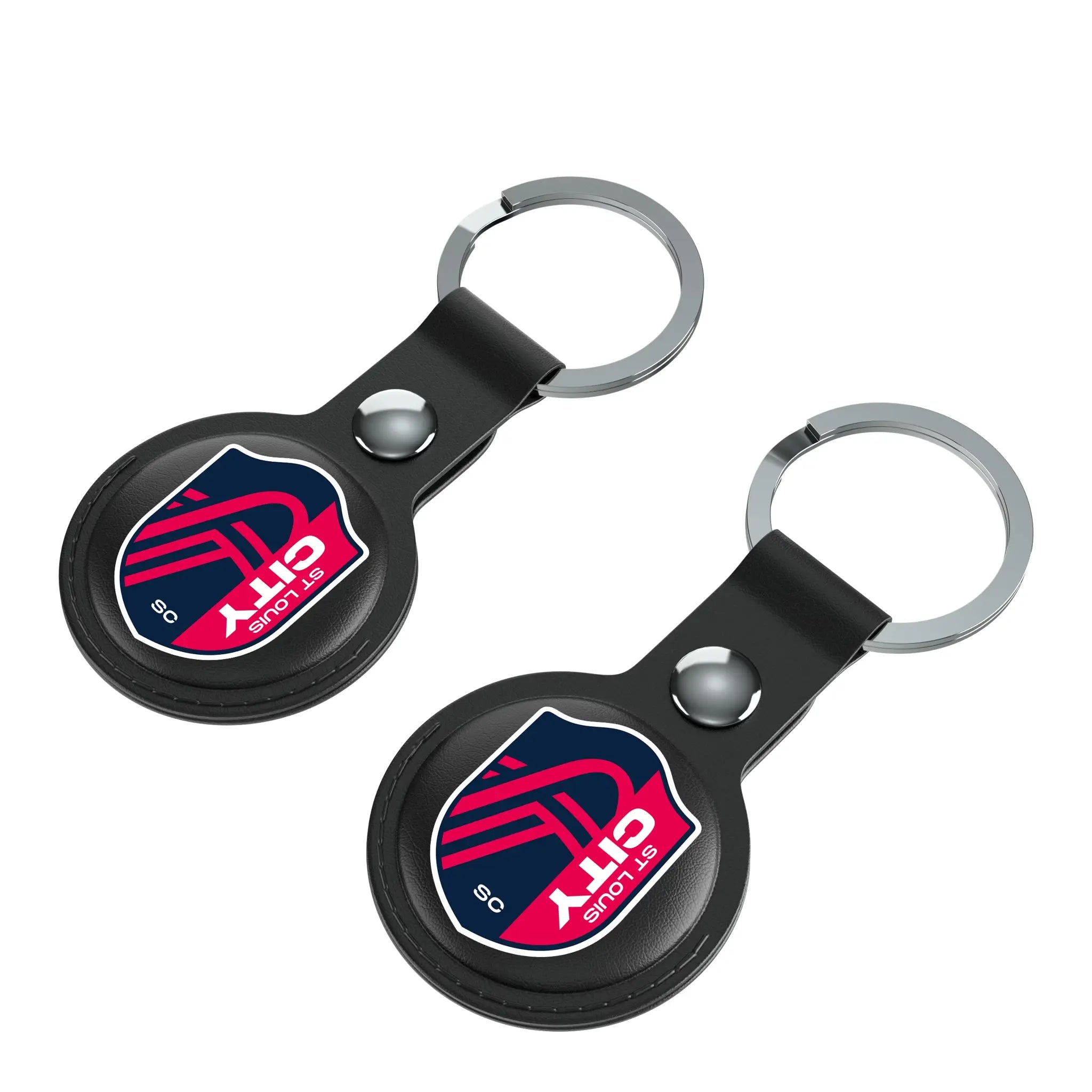 St. Louis CITY SC Insignia AirTag Black Airtag Holder 2-Pack - Isometric View