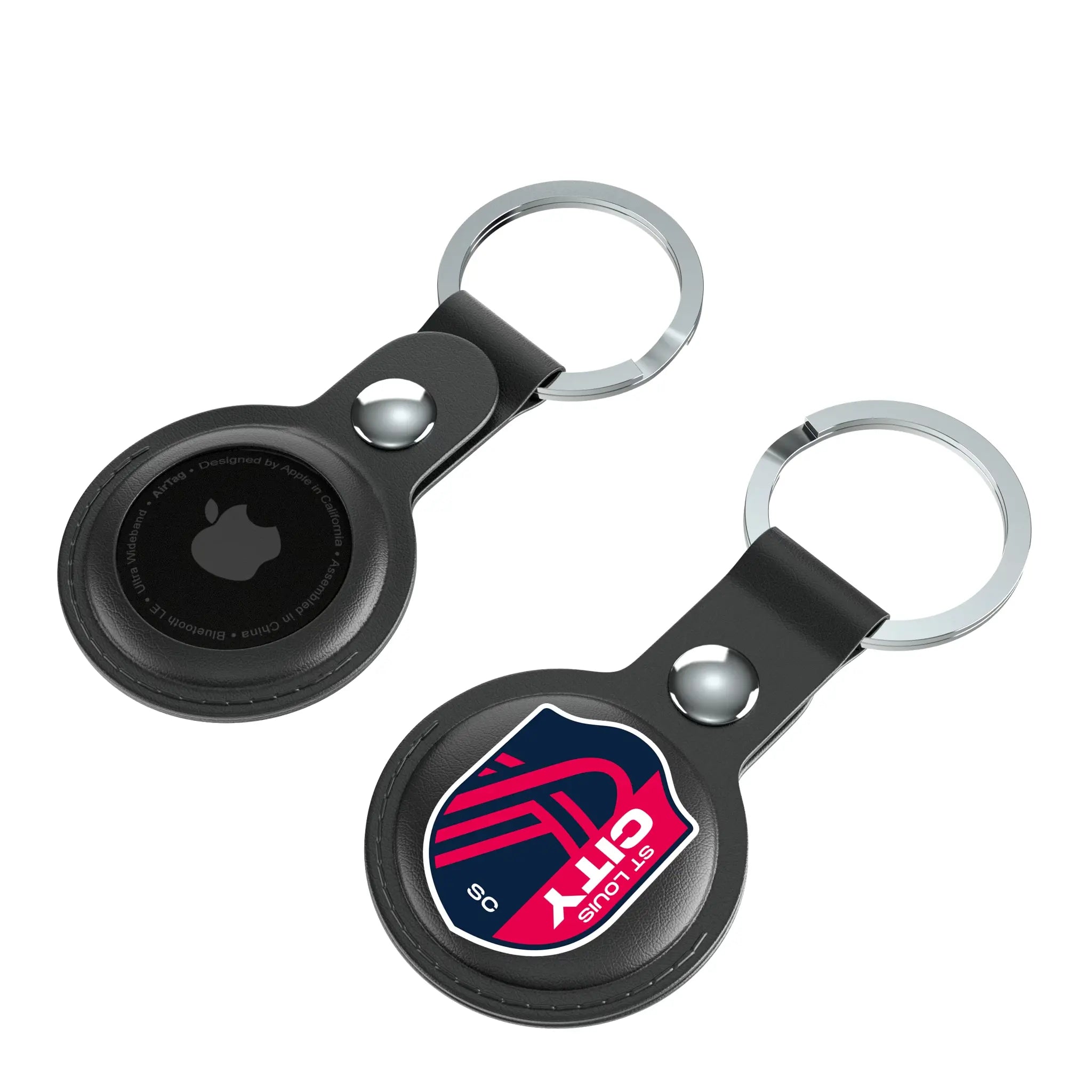 St. Louis CITY SC Insignia AirTag Black Airtag Holder 2-Pack - Isometric View