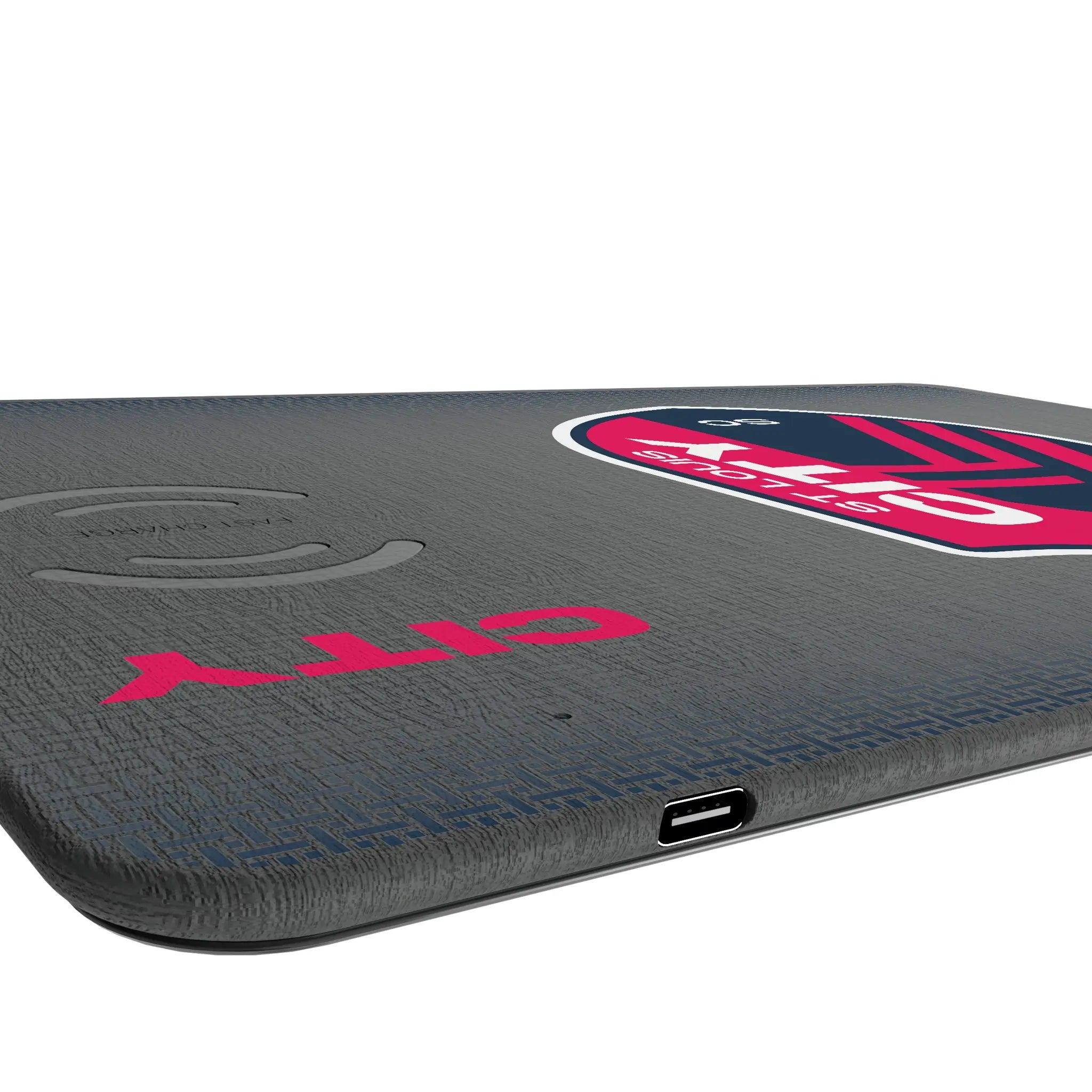 St. Louis CITY SC Linen 15-Watt Wireless Charger and Mouse Pad