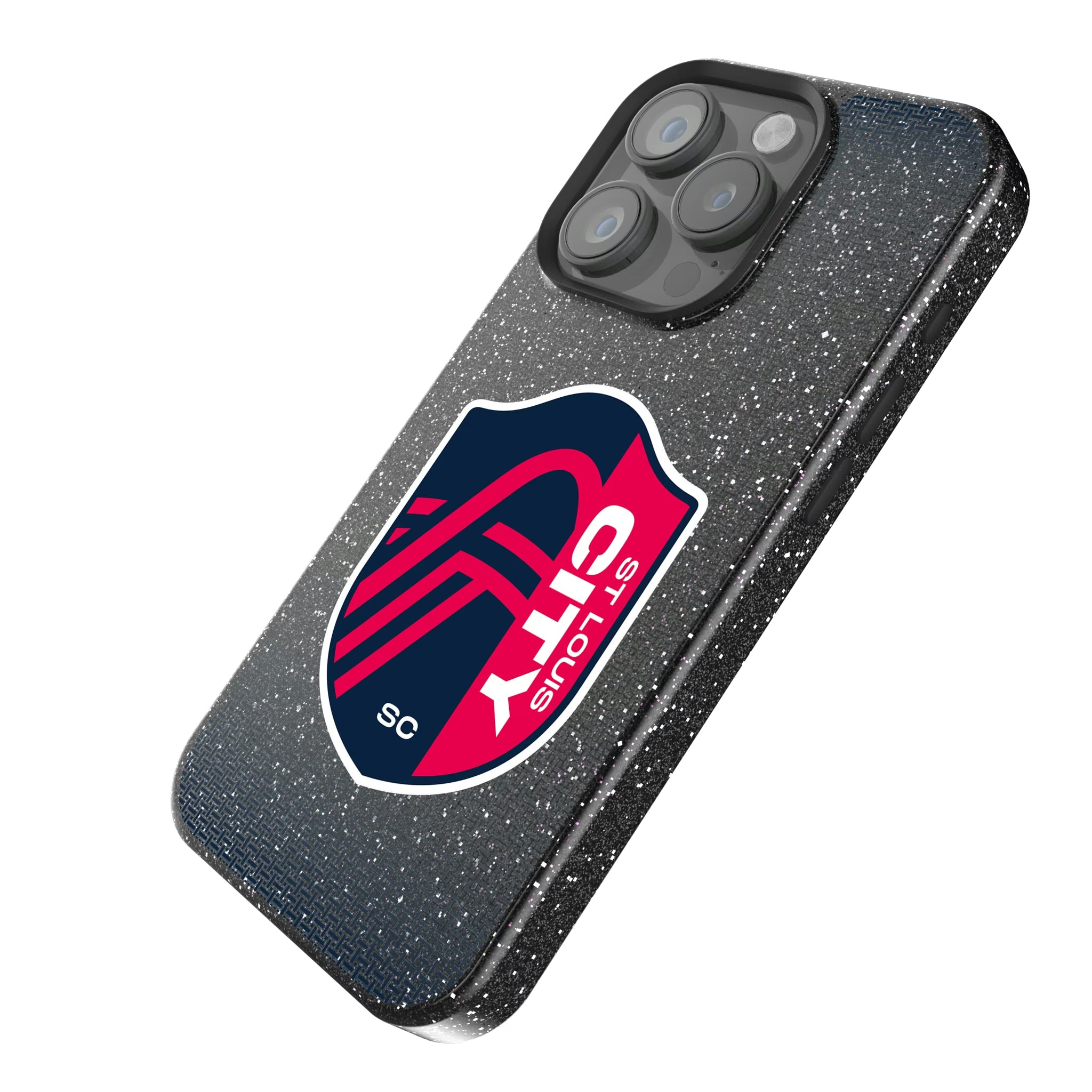 St. Louis CITY SC Linen iPhone Bling Phone Case for Apple iPhone - Isometric View