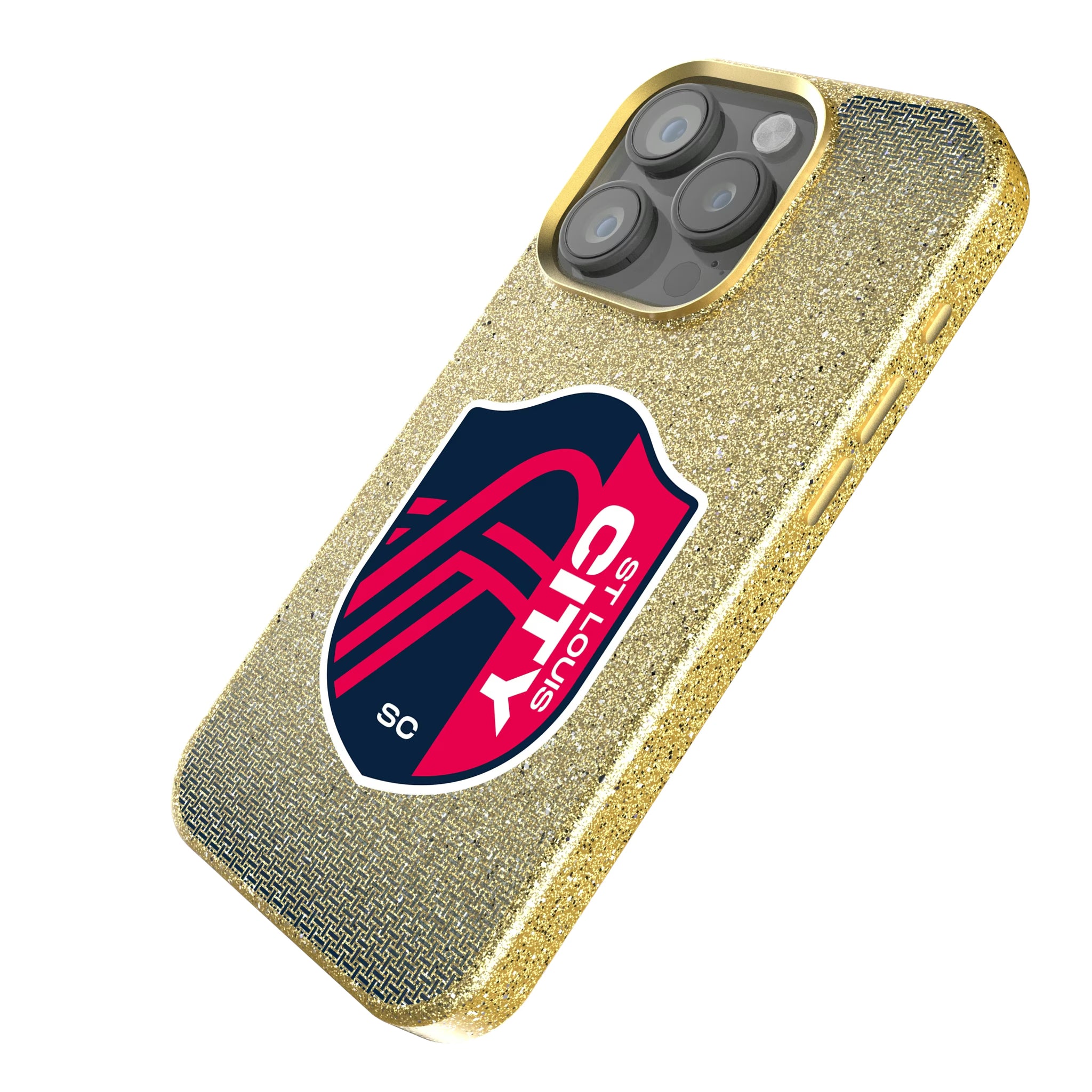 St. Louis CITY SC Linen iPhone Bling Phone Case for Apple iPhone - Isometric View
