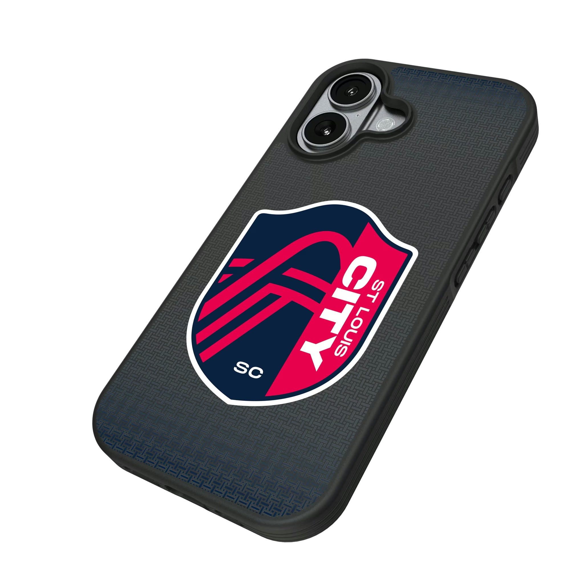St. Louis CITY SC Linen iPhone Bump Phone Case for Apple iPhone - Isometric View#Device_iPhone 17