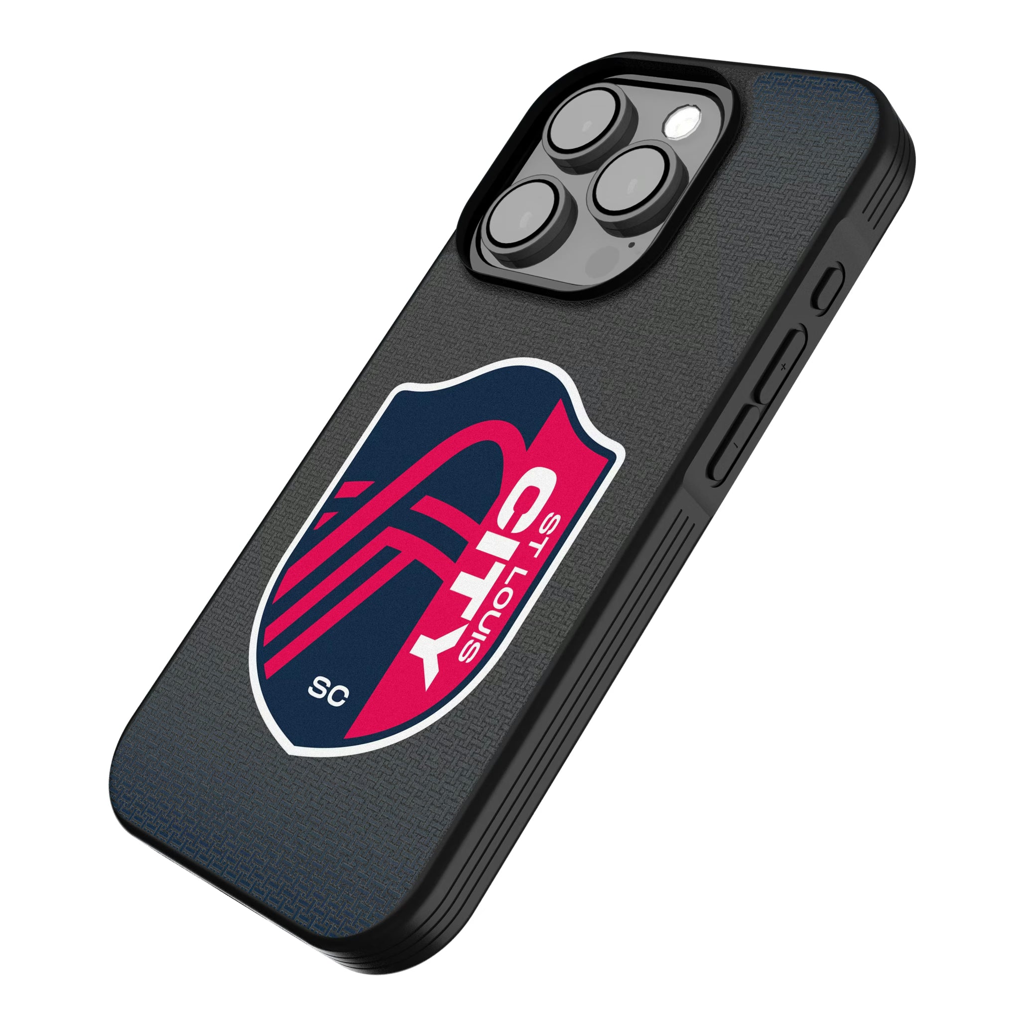St. Louis CITY SC Linen iPhone Bump Phone Case for Apple iPhone - Isometric View