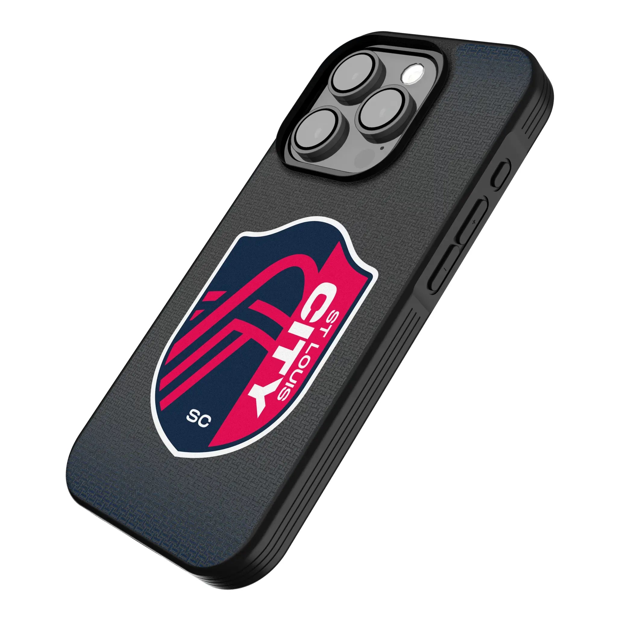 St. Louis CITY SC Linen iPhone Bump Phone Case for Apple iPhone - Isometric View