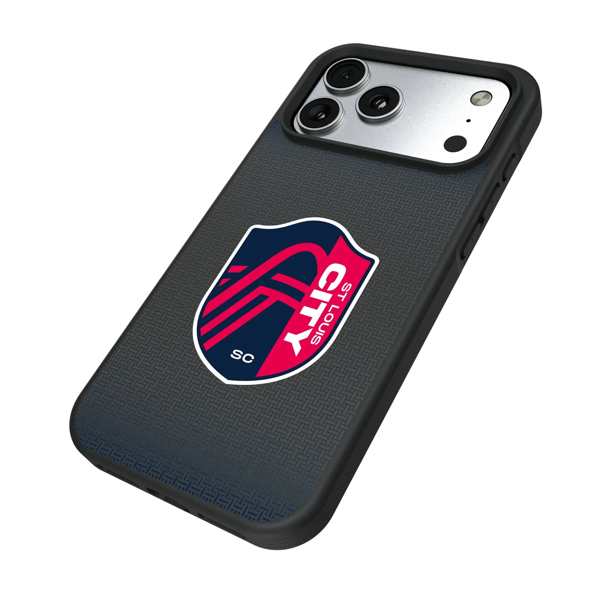 St. Louis CITY SC Linen iPhone Bump Phone Case for Apple iPhone - Isometric View#Device_iPhone 17 Pro Max