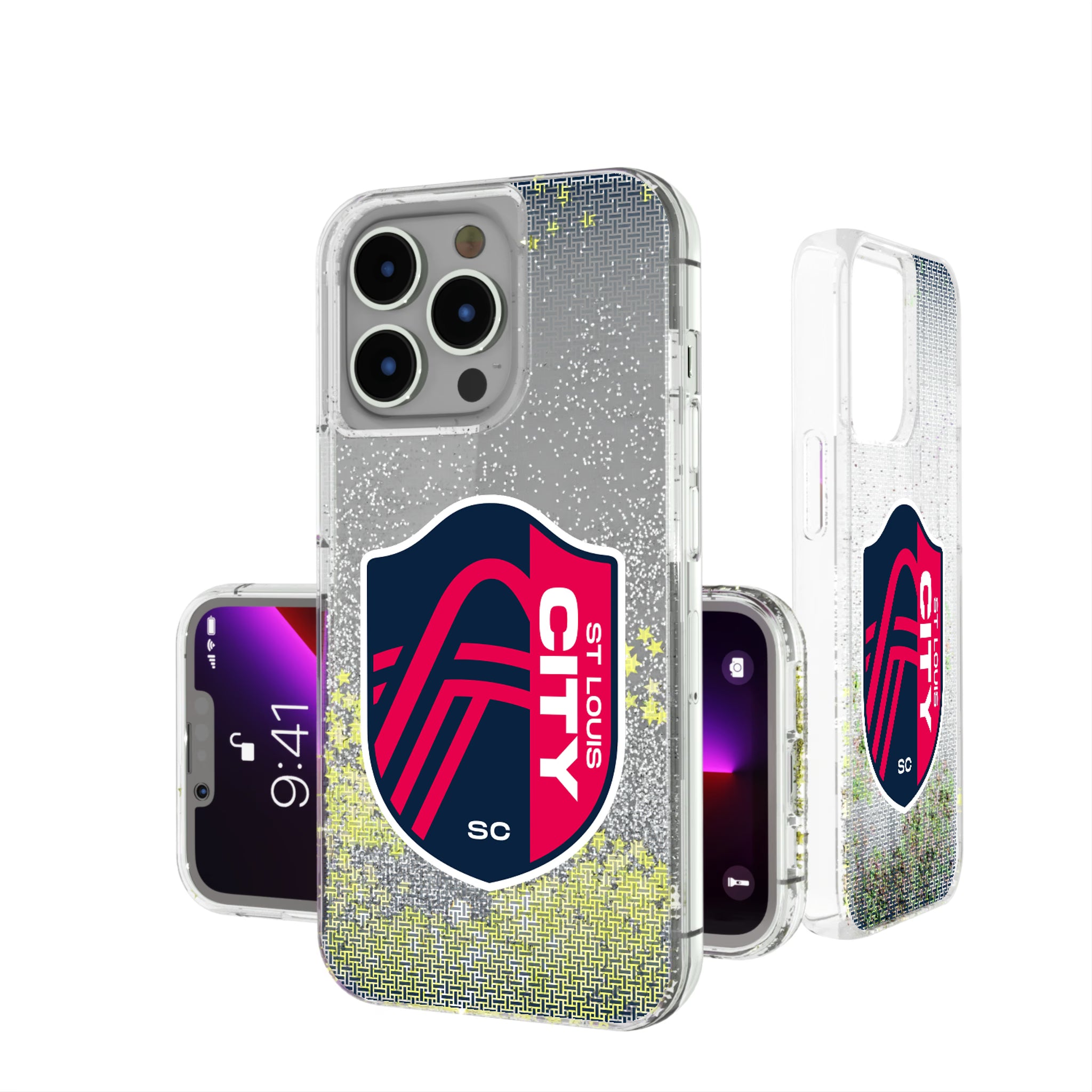 St. Louis CITY SC Linen iPhone Glitter Phone Case for Apple iPhone