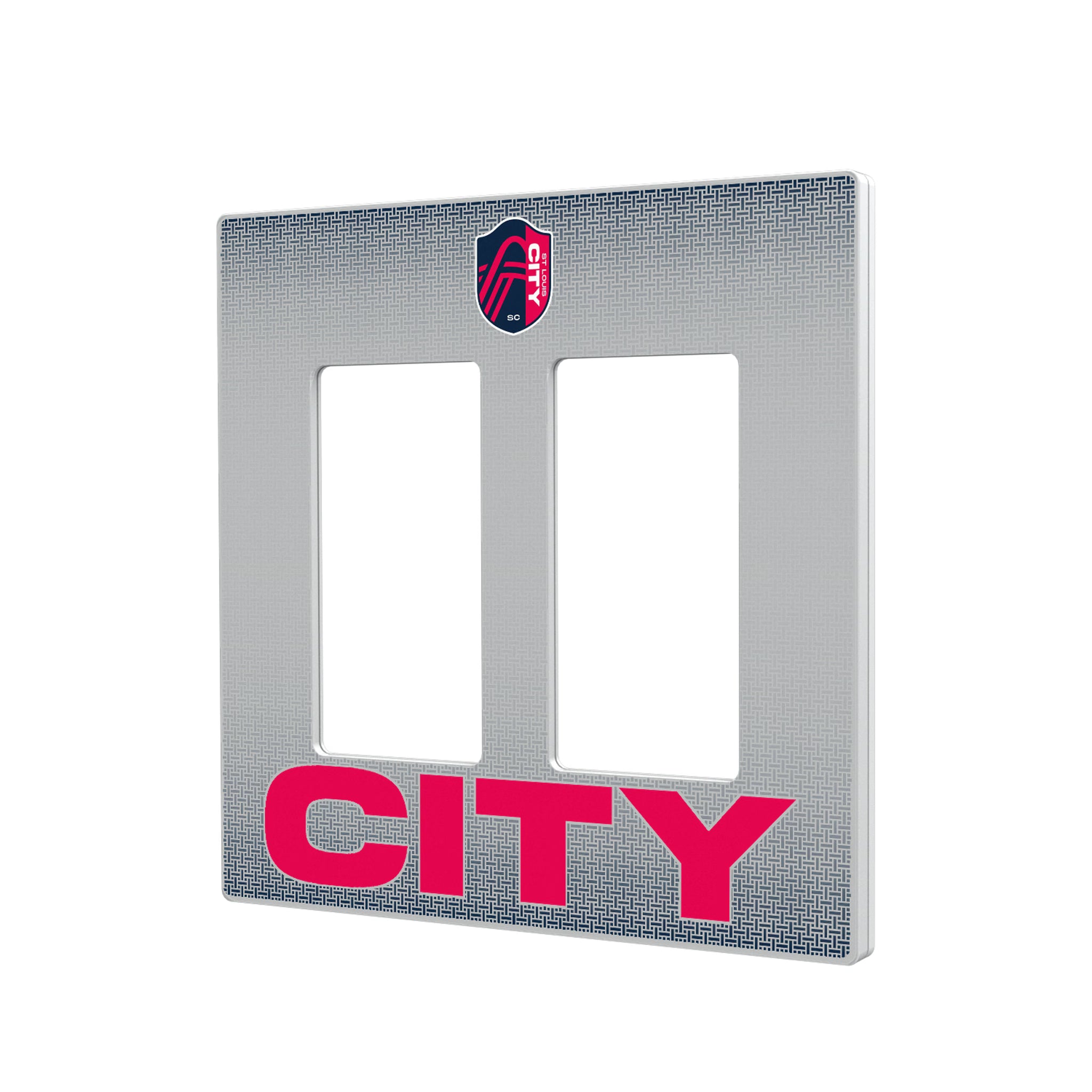 St. Louis CITY SC Linen Hidden-Screw Light Switch Plate#Style_Double Rocker