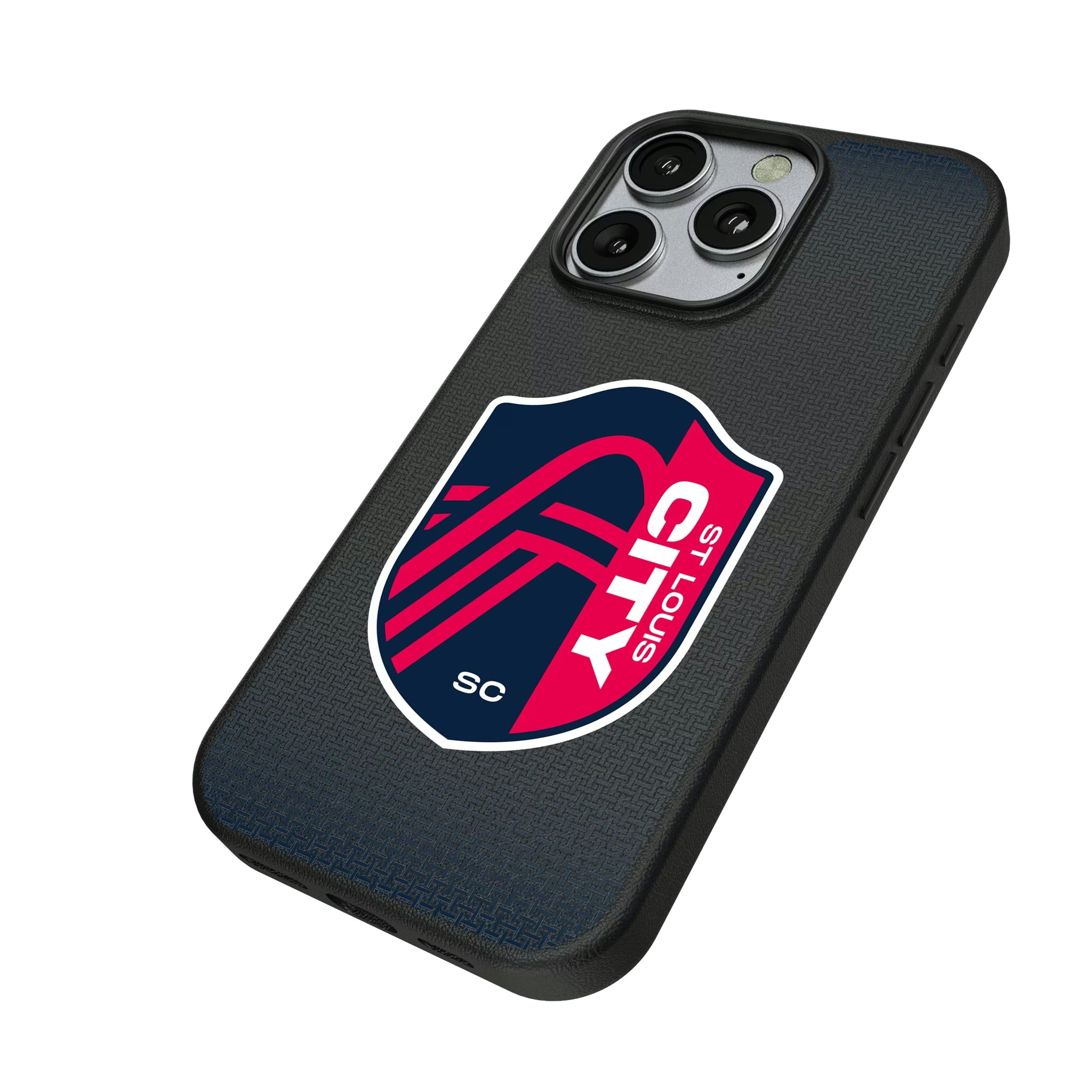 St. Louis CITY SC Linen iPhone MagSafe Compatible Phone Case for Apple iPhone - Isometric View