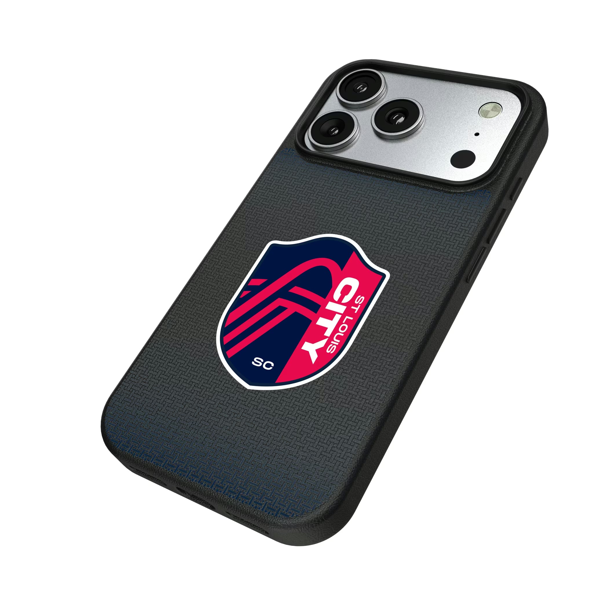 St. Louis CITY SC Linen iPhone MagSafe Compatible Phone Case for Apple iPhone - Isometric View#Device_iPhone 17 Pro