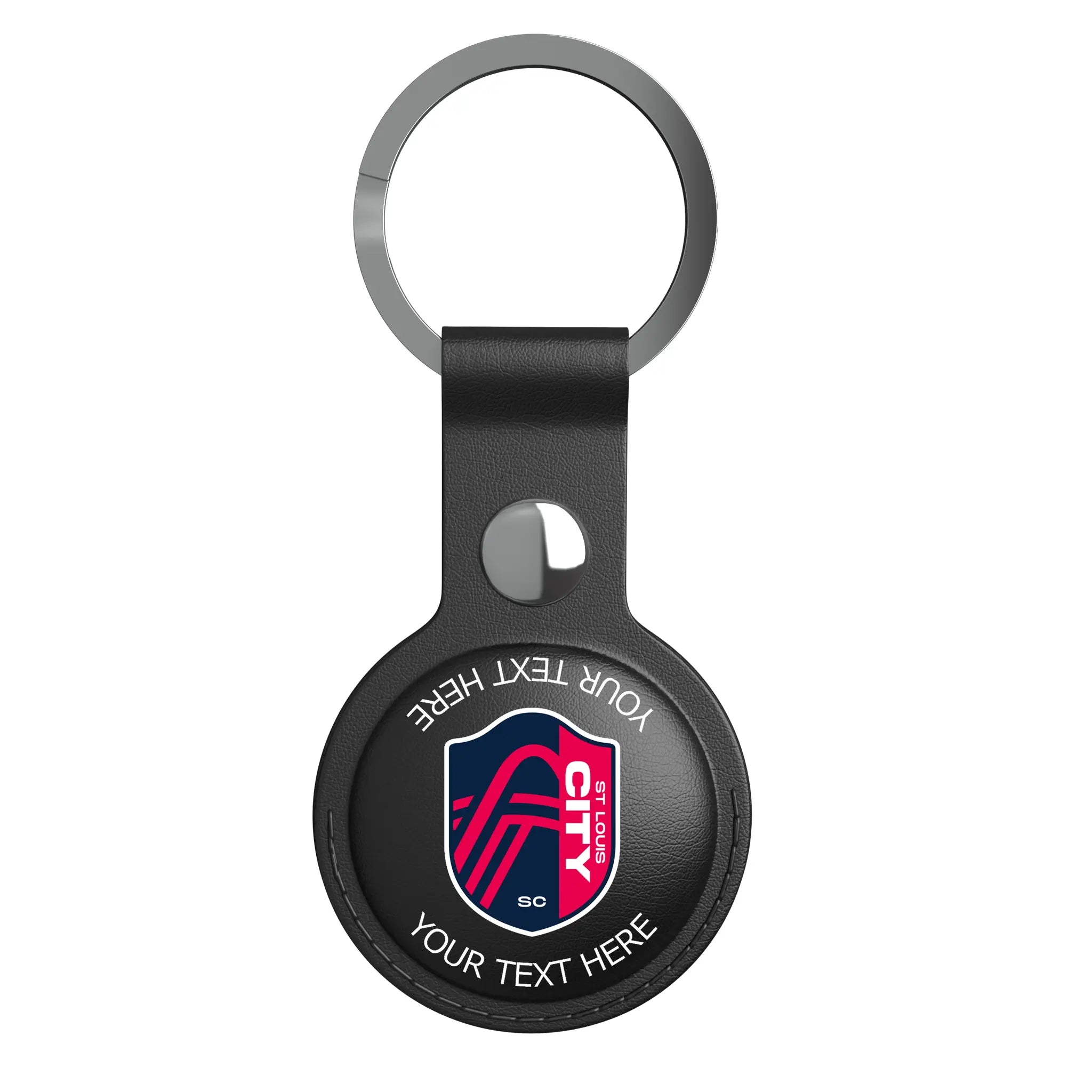 St. Louis CITY SC Personalized Insignia AirTag Black Airtag Holder